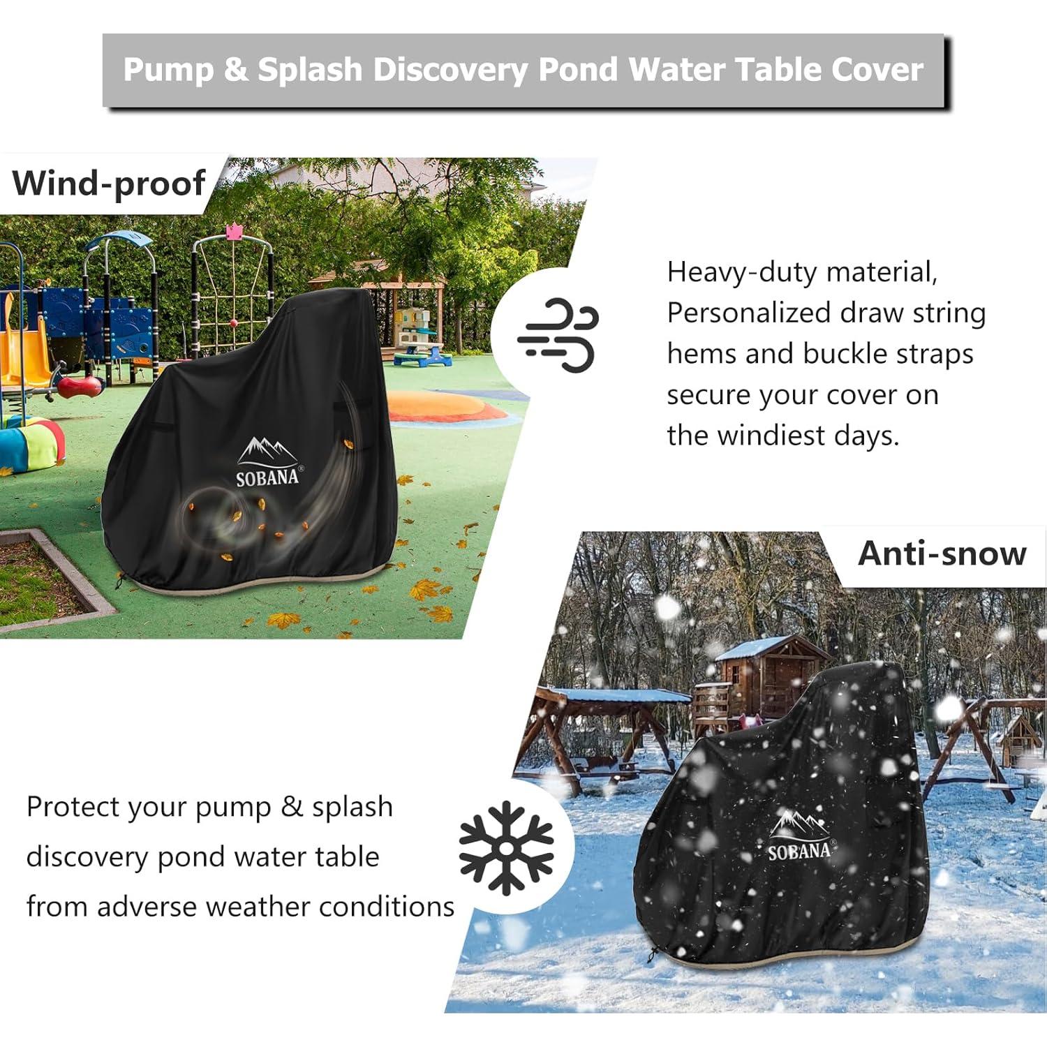 Cubierta de Mesa de Agua Sobana 76x102x97cm Impermeable Negra