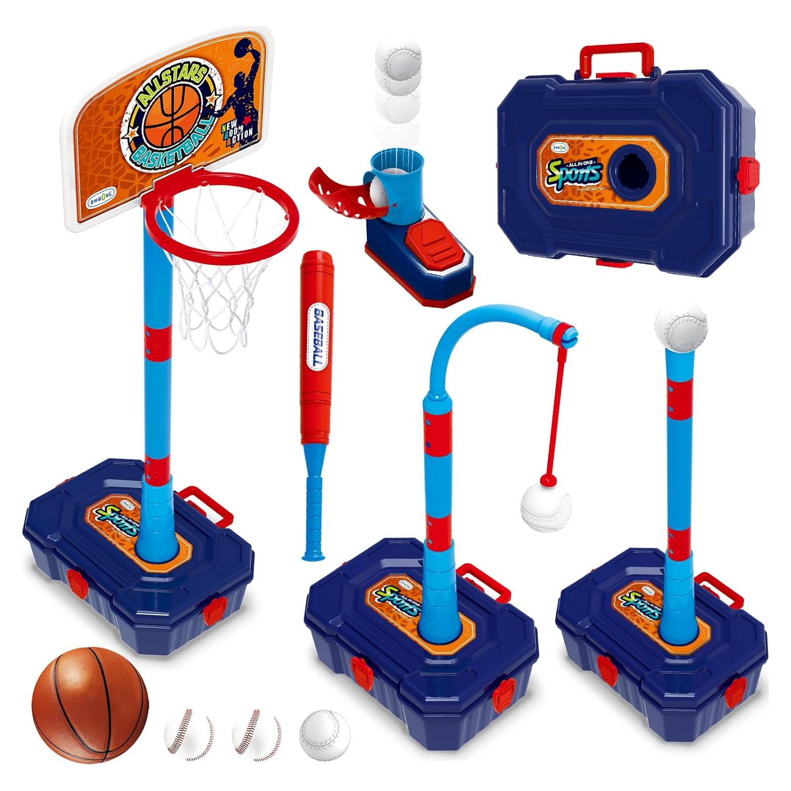 Aro de Baloncesto Ajustable OWNONE 1 + Set T Ball Azul