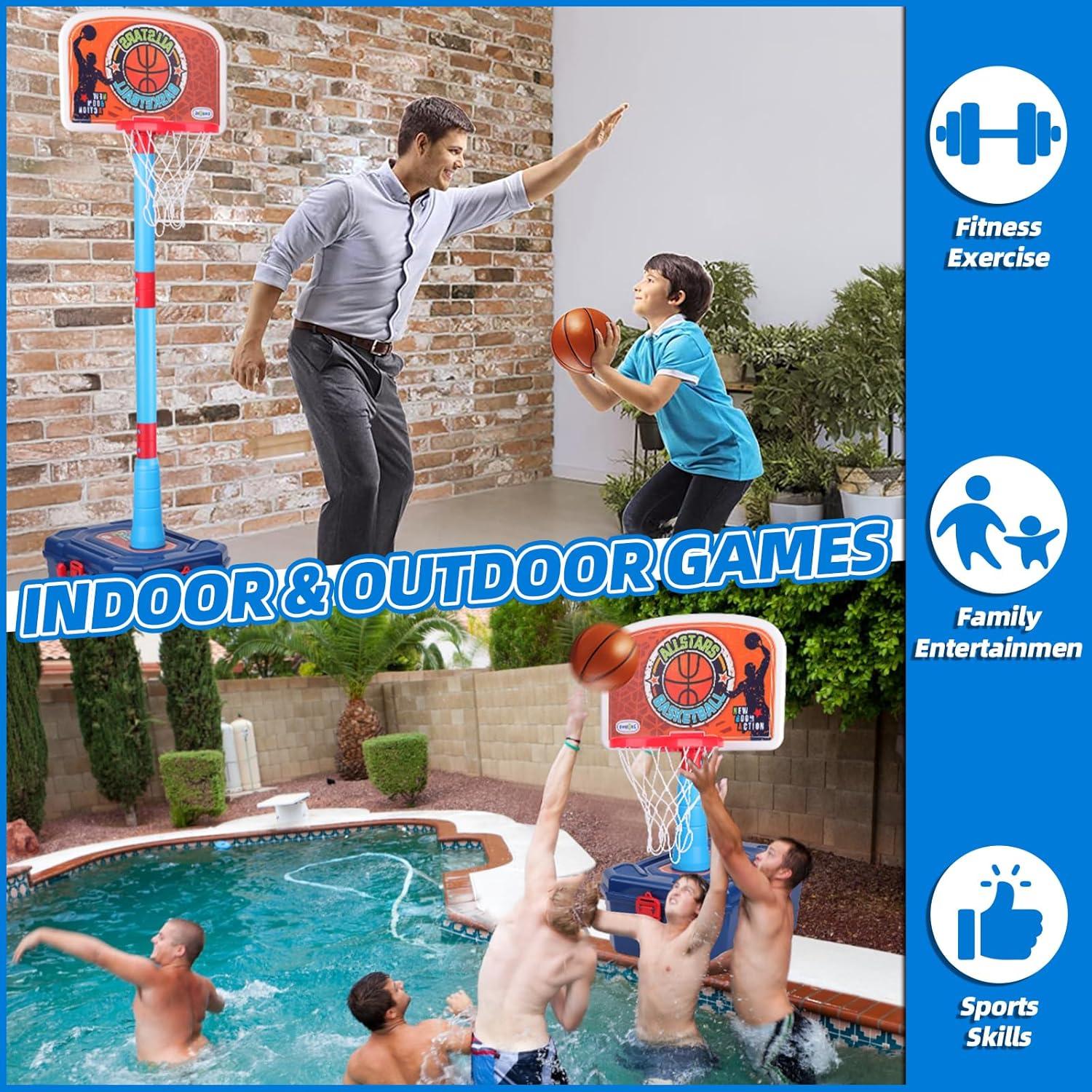 Aro de Baloncesto Ajustable OWNONE 1 + Set T Ball Azul