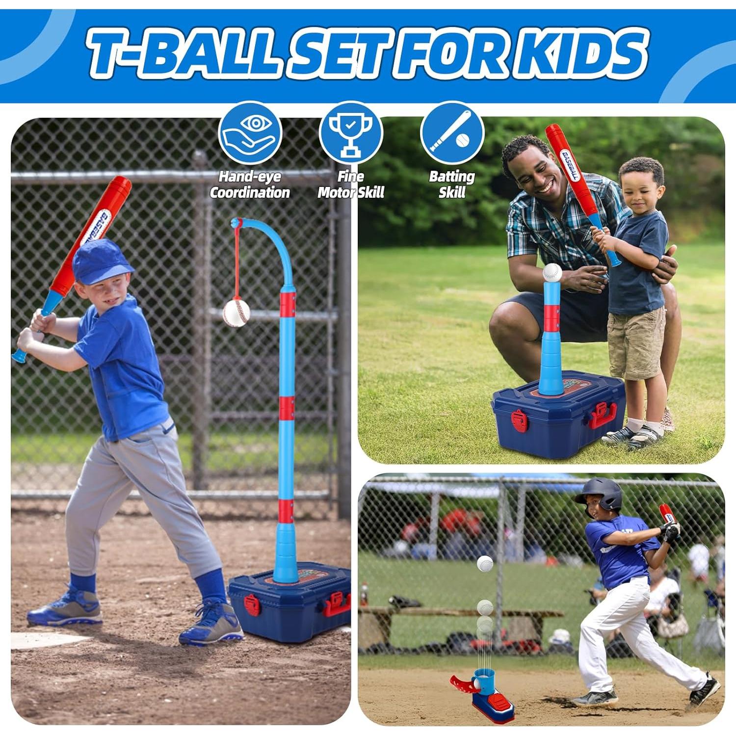 Aro de Baloncesto Ajustable OWNONE 1 + Set T Ball Azul