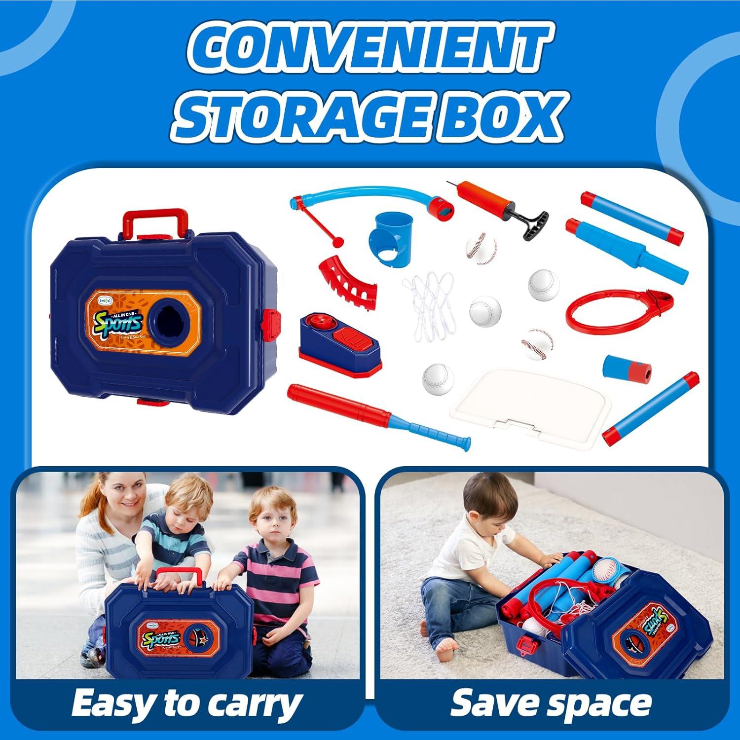 Aro de Baloncesto Ajustable OWNONE 1 + Set T Ball Azul