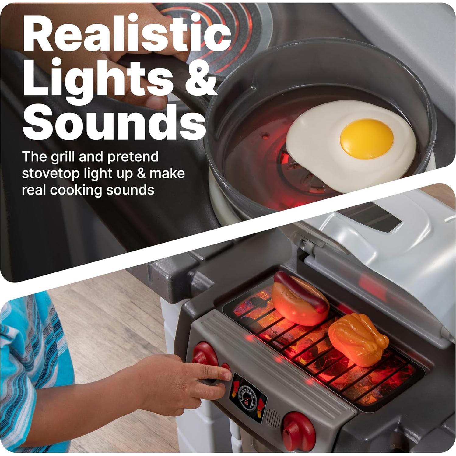 Cocina y Parrilla Step2 para Niños, Juego Interactivo 103 Piezas