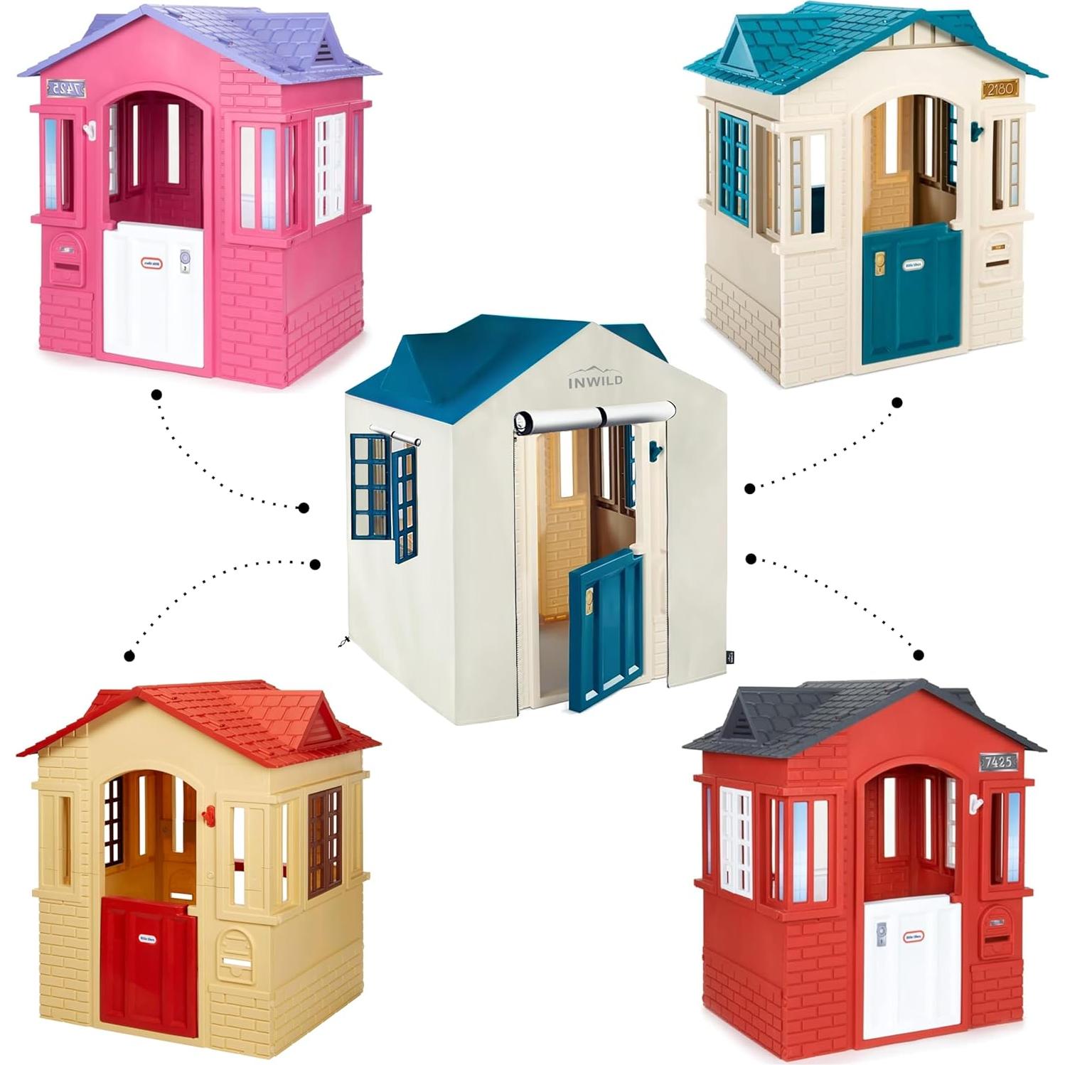 Cubierta Protectora para Casa de Juego INWILD Azul 109x89x122 cm