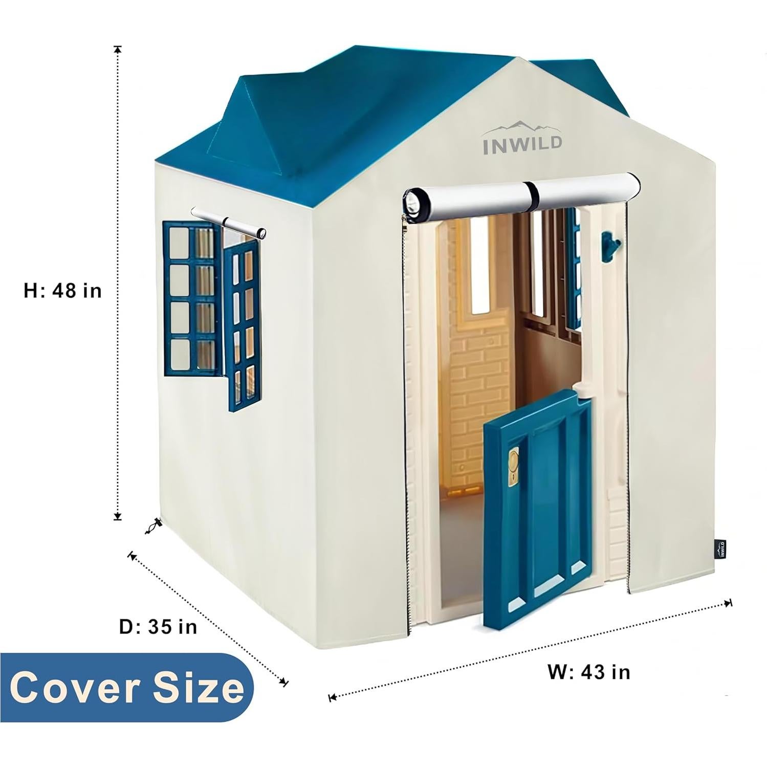 Cubierta Protectora para Casa de Juego INWILD Azul 109x89x122 cm