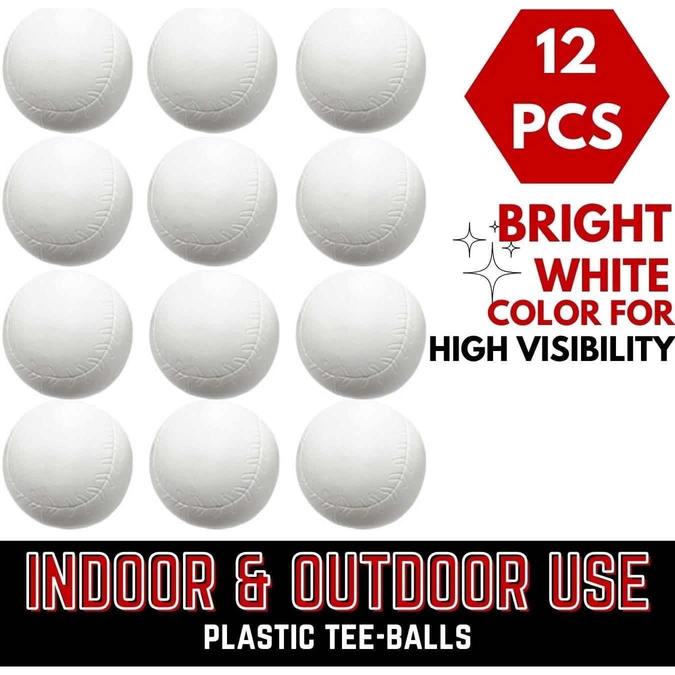 12 Pelotas de T-Ball Jumbo Liberty Imports - 8.89 cm - Niños