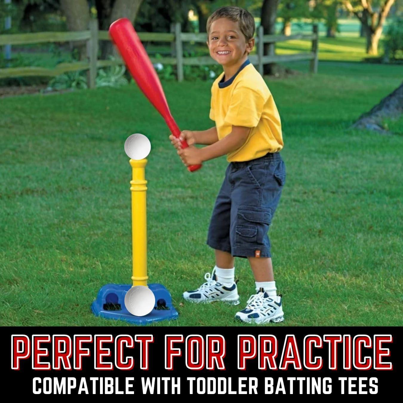 12 Pelotas de T-Ball Jumbo Liberty Imports - 8.89 cm - Niños