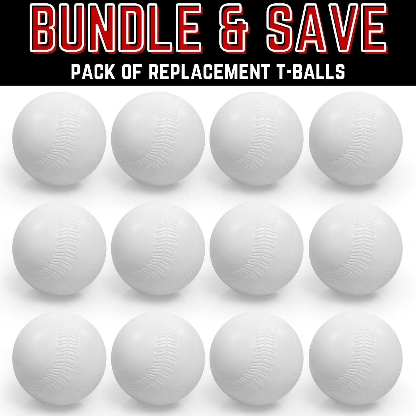 12 Pelotas de T-Ball Jumbo Liberty Imports - 8.89 cm - Niños