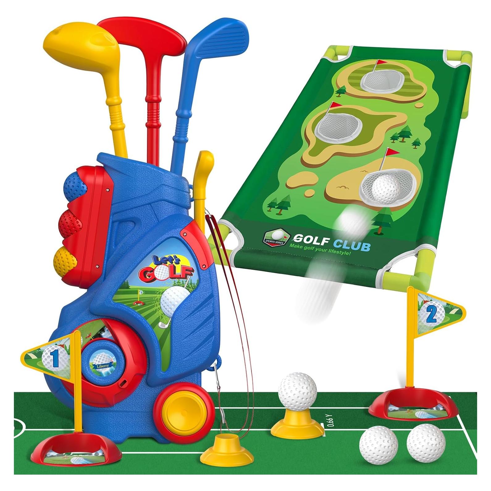 Conjunto de Golf para Niños Liberry con Carrito y Tablero