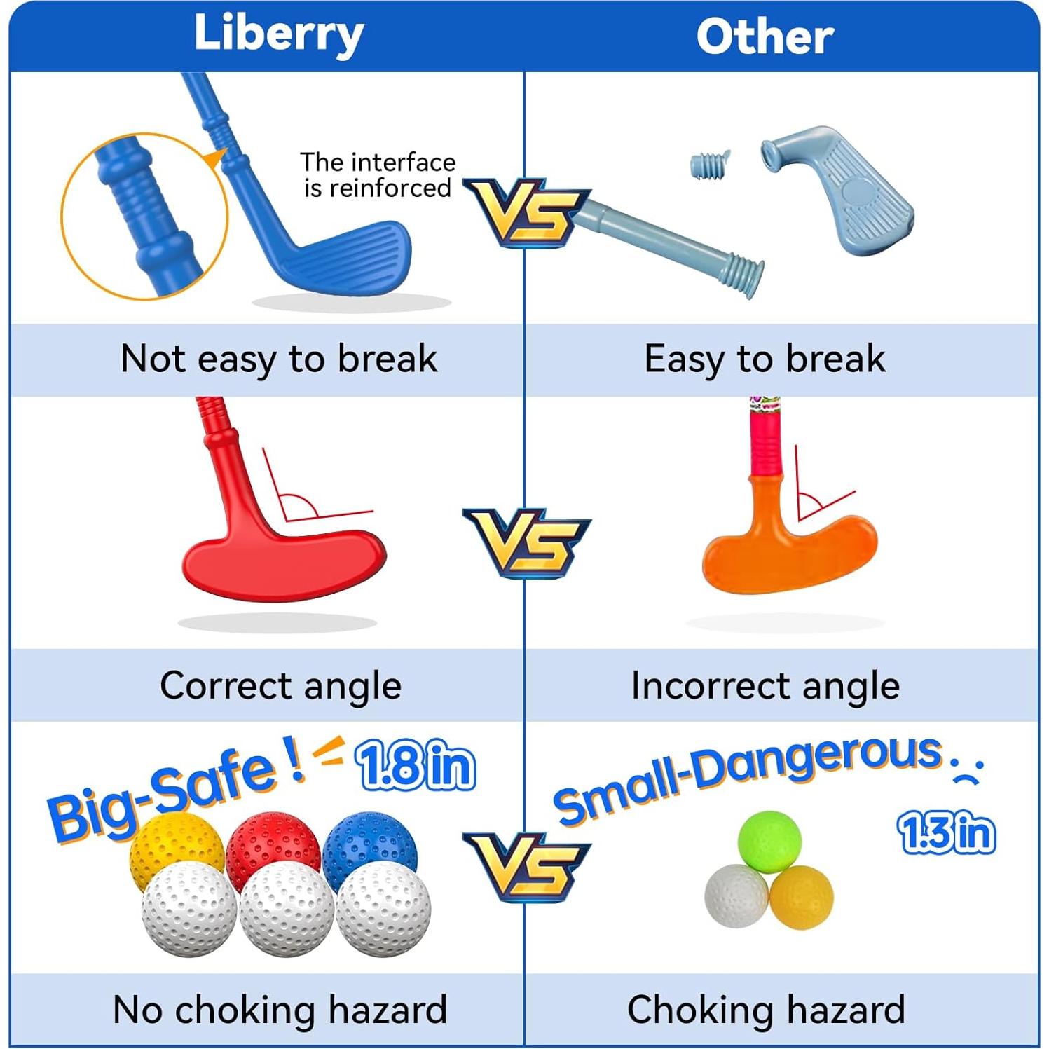 Conjunto de Golf para Niños Liberry con Carrito y Tablero