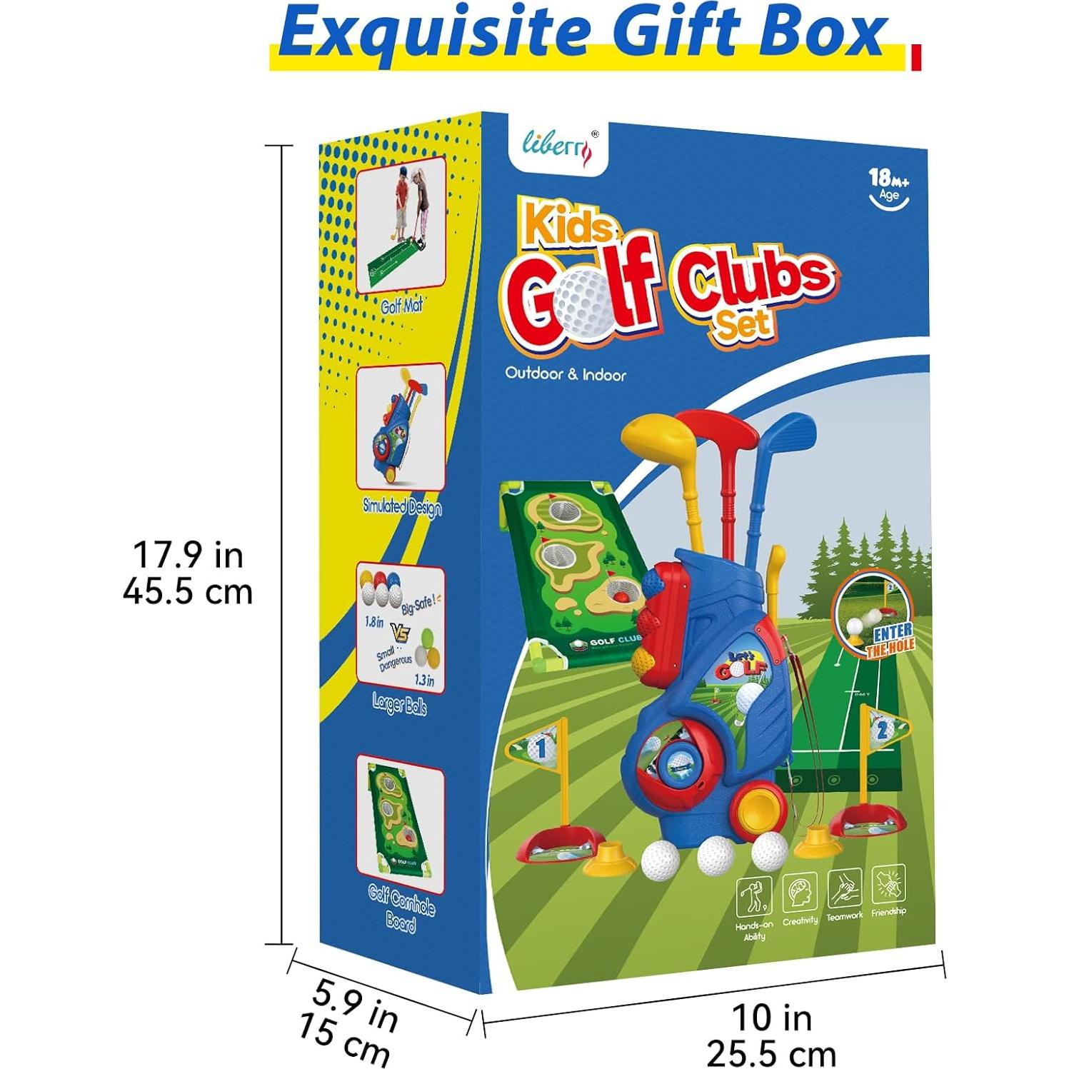 Conjunto de Golf para Niños Liberry con Carrito y Tablero