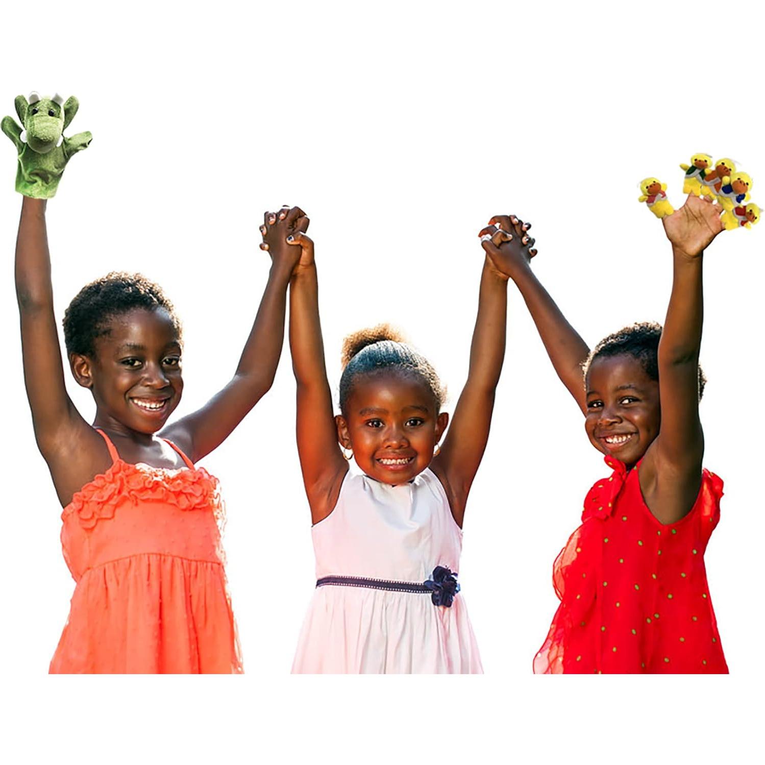 Set de 12 Marionetas de Dedos de Peluche RIY para Niños