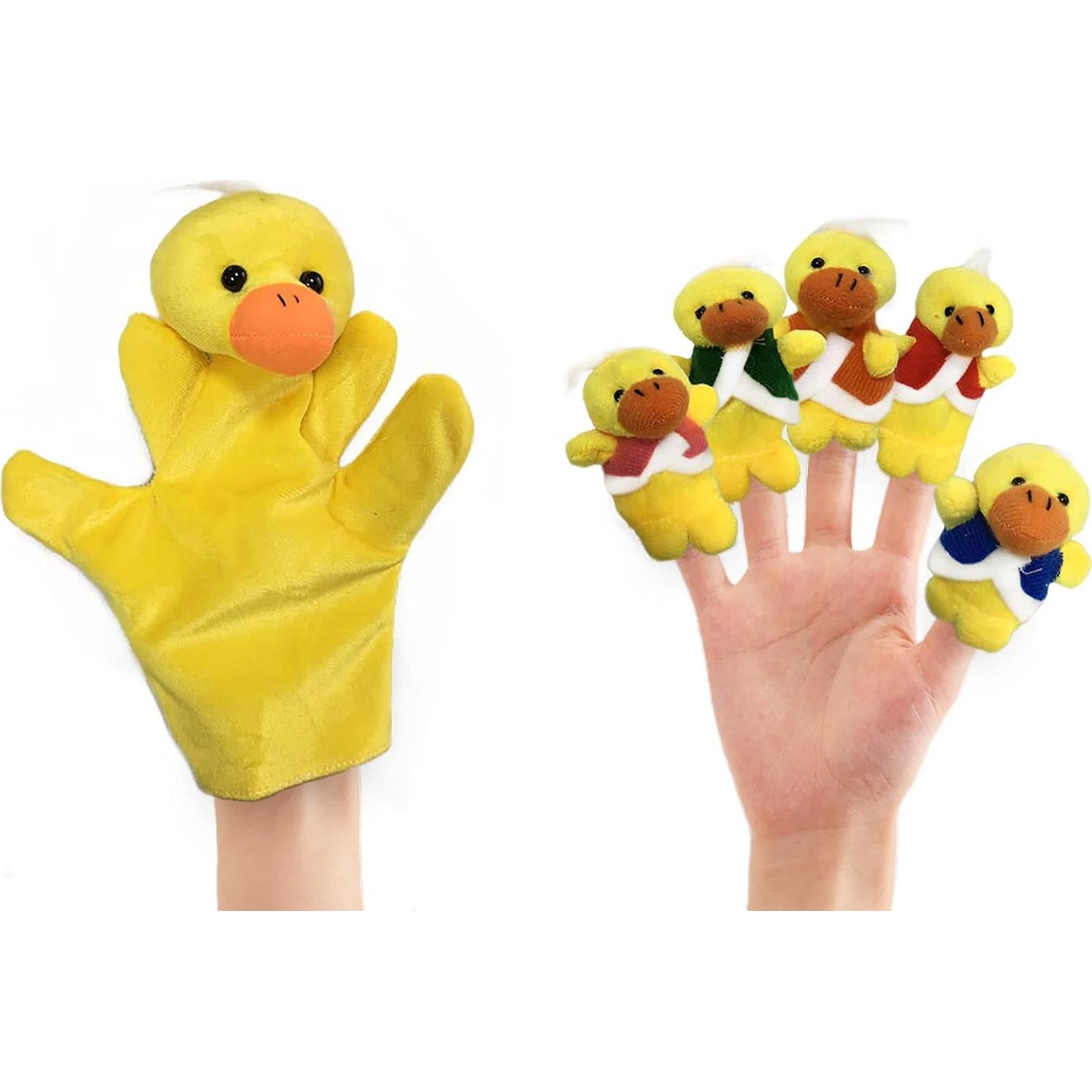 Set de 12 Marionetas de Dedos de Peluche RIY para Niños