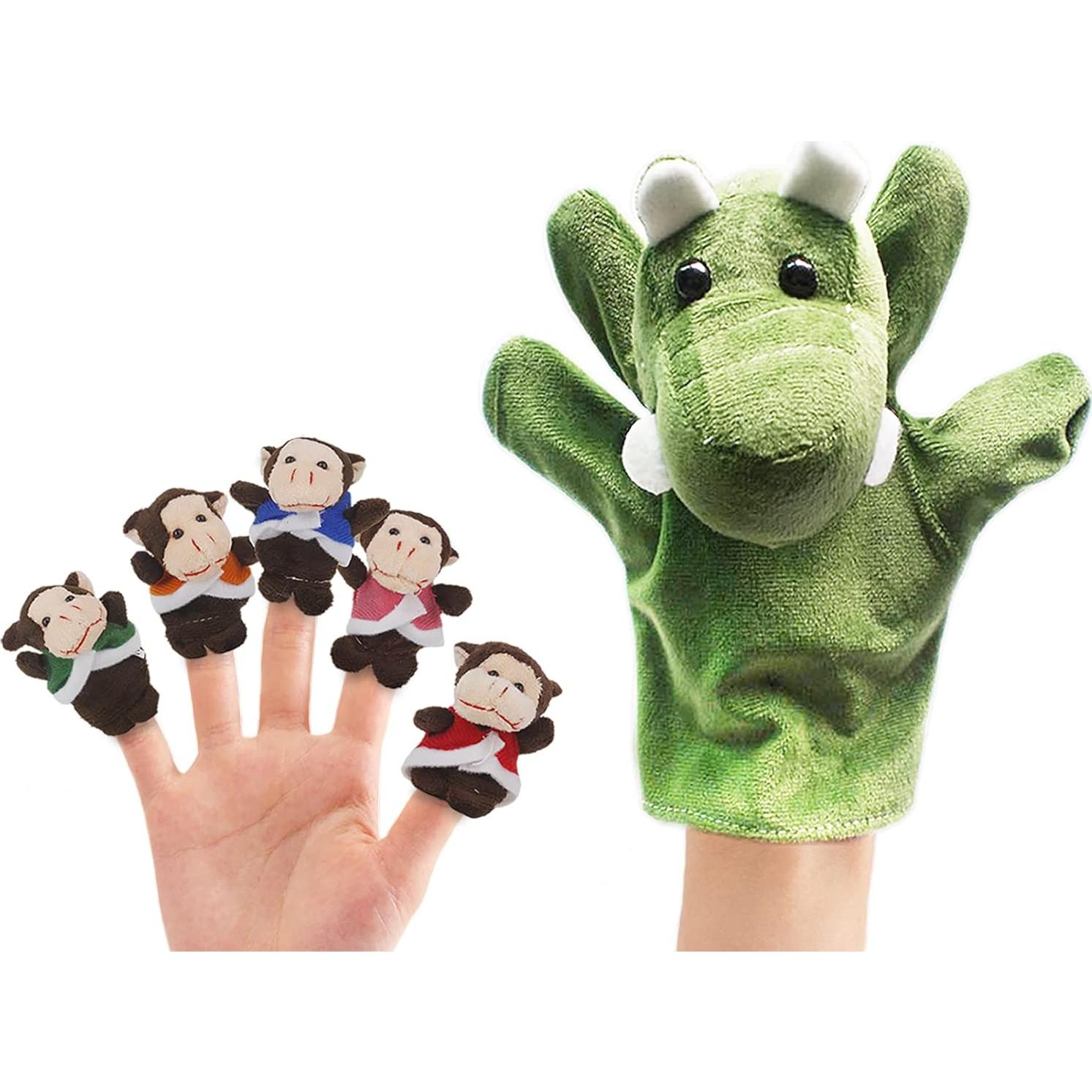 Set de 12 Marionetas de Dedos de Peluche RIY para Niños