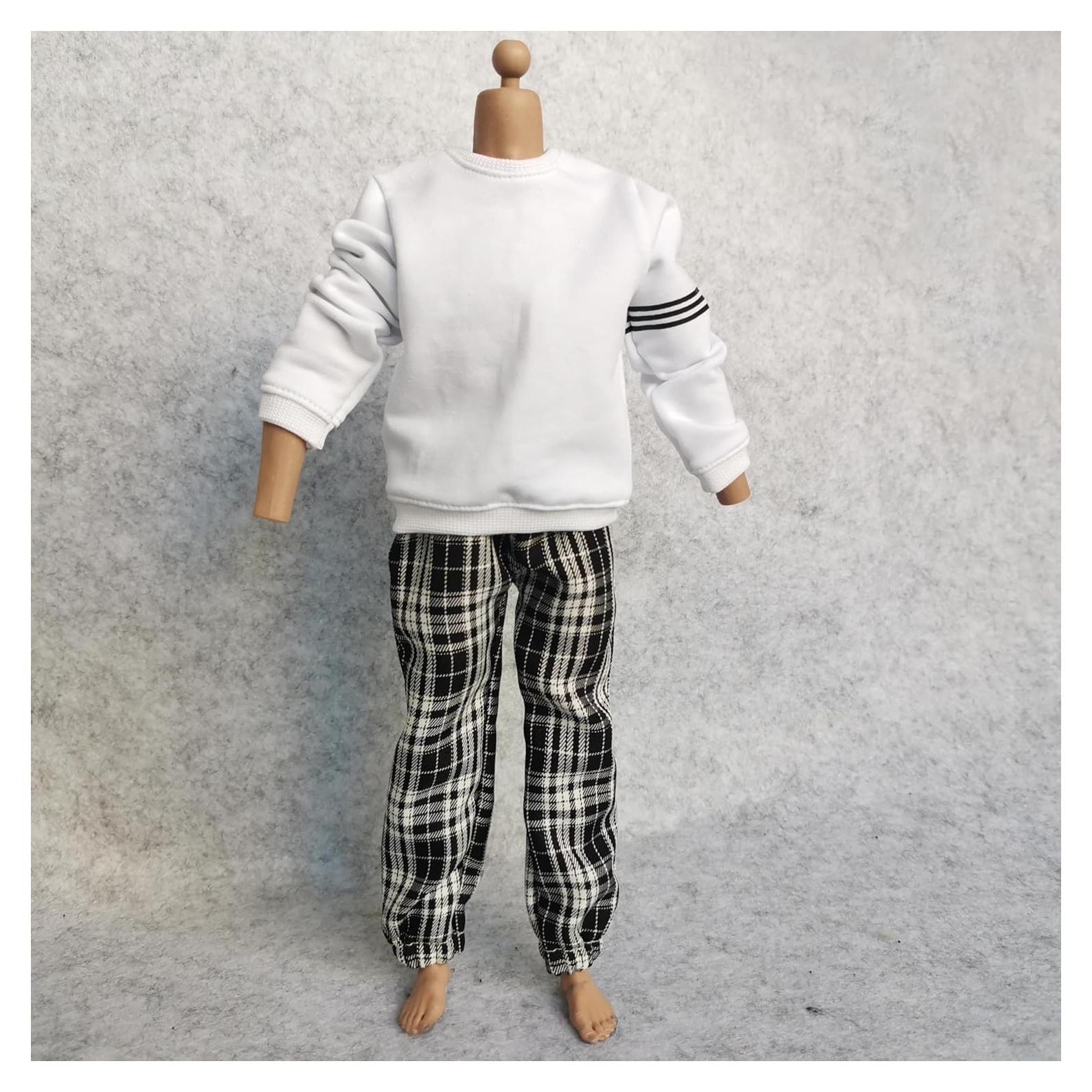 Sudadera 1/6 SSbeauty + Pantalones cuadros para figura 30 cm