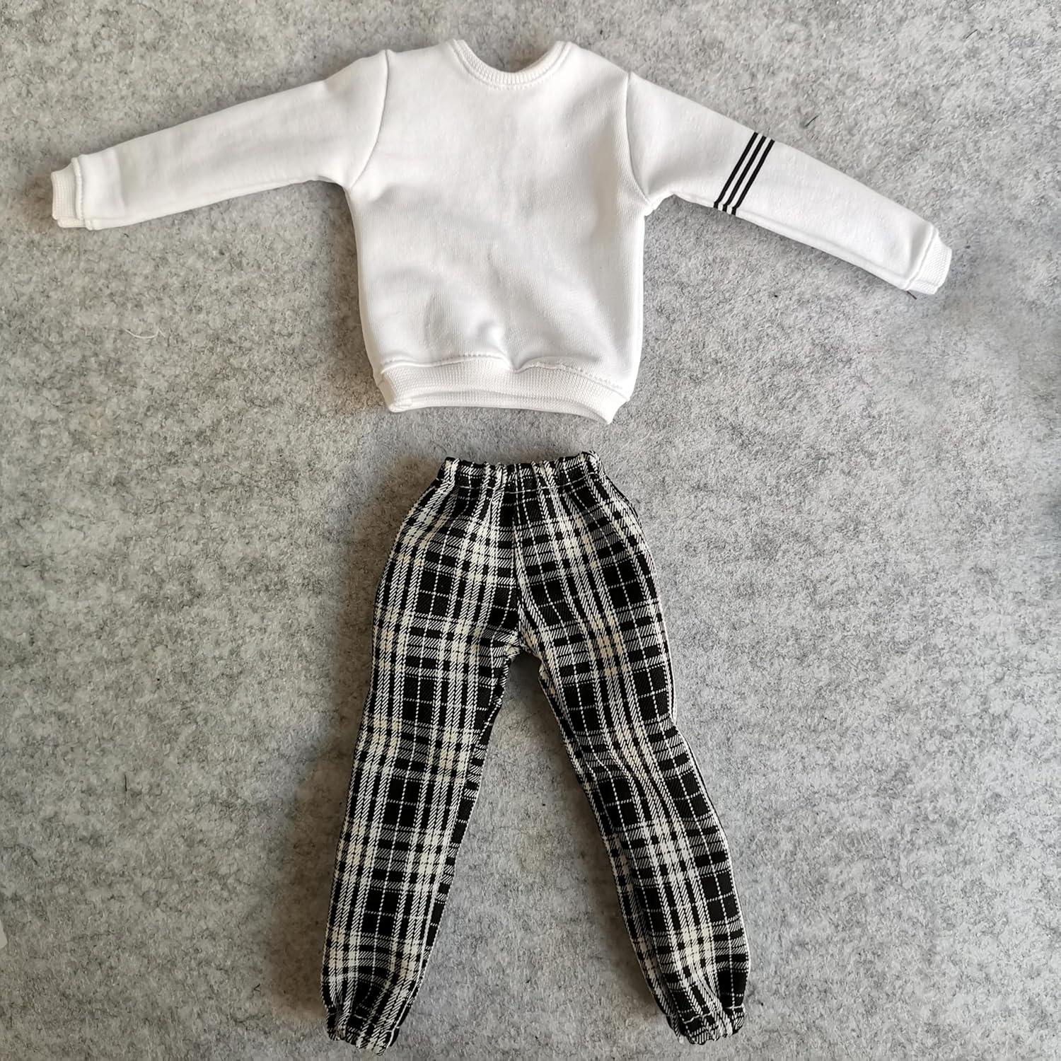 Sudadera 1/6 SSbeauty + Pantalones cuadros para figura 30 cm