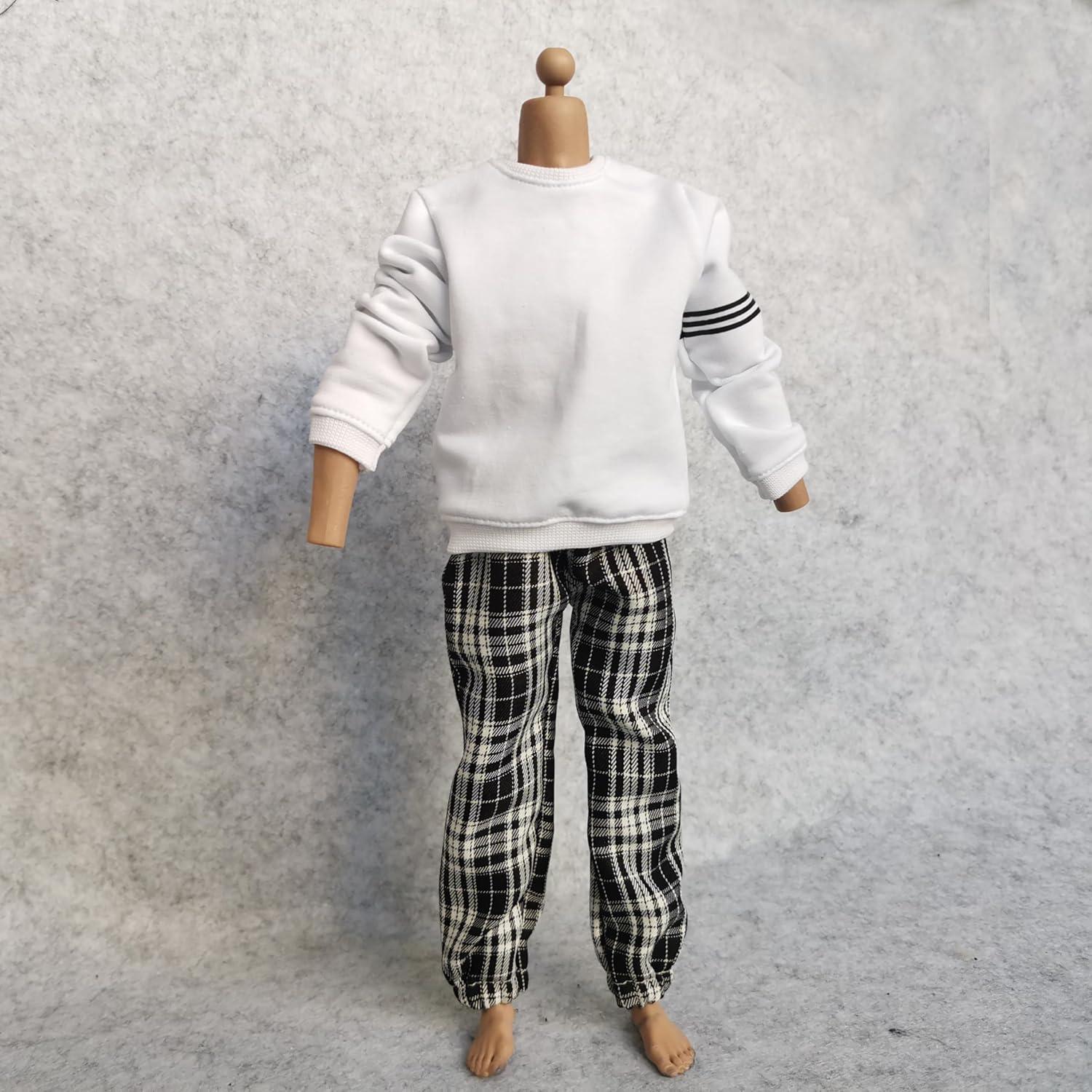 Sudadera 1/6 SSbeauty + Pantalones cuadros para figura 30 cm