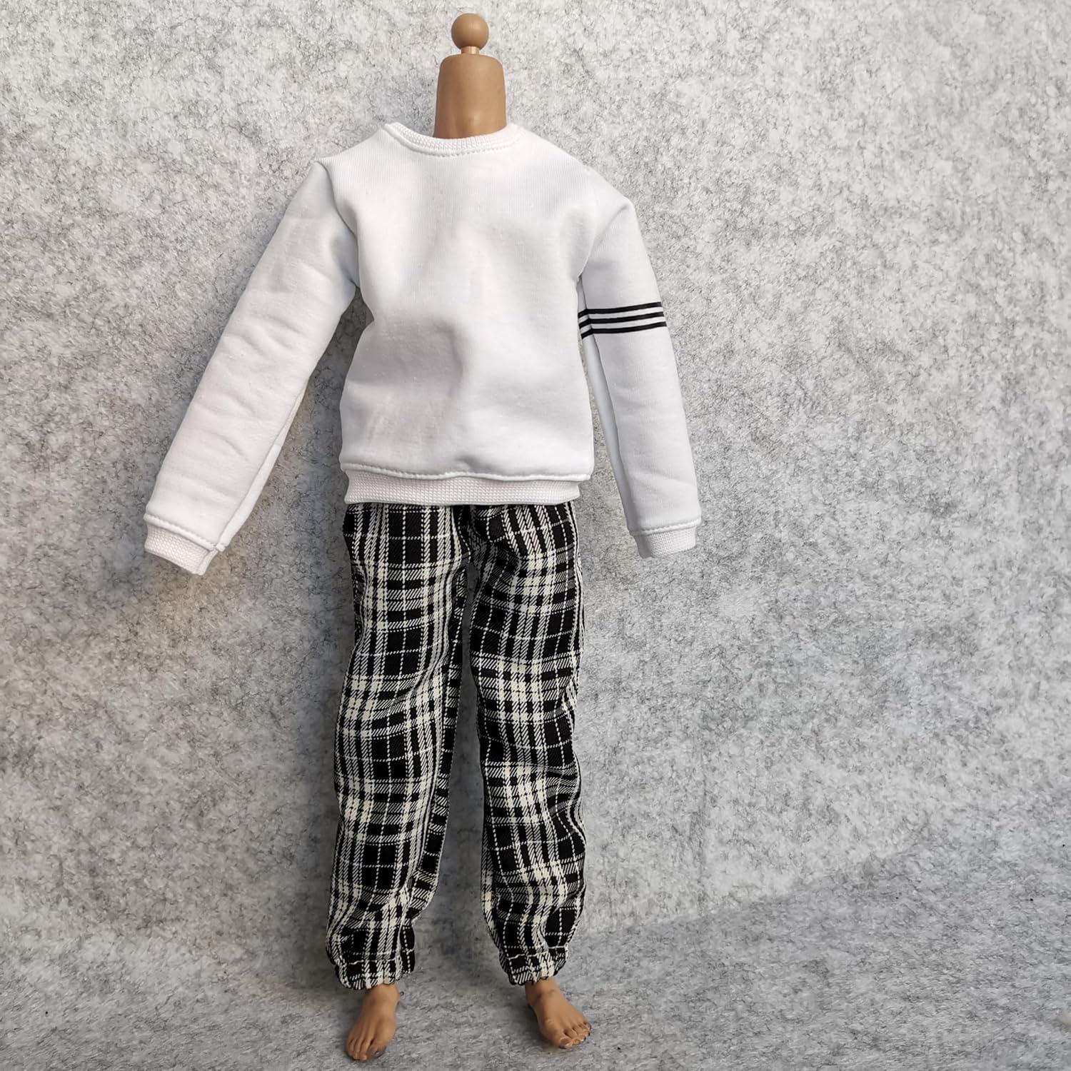 Sudadera 1/6 SSbeauty + Pantalones cuadros para figura 30 cm