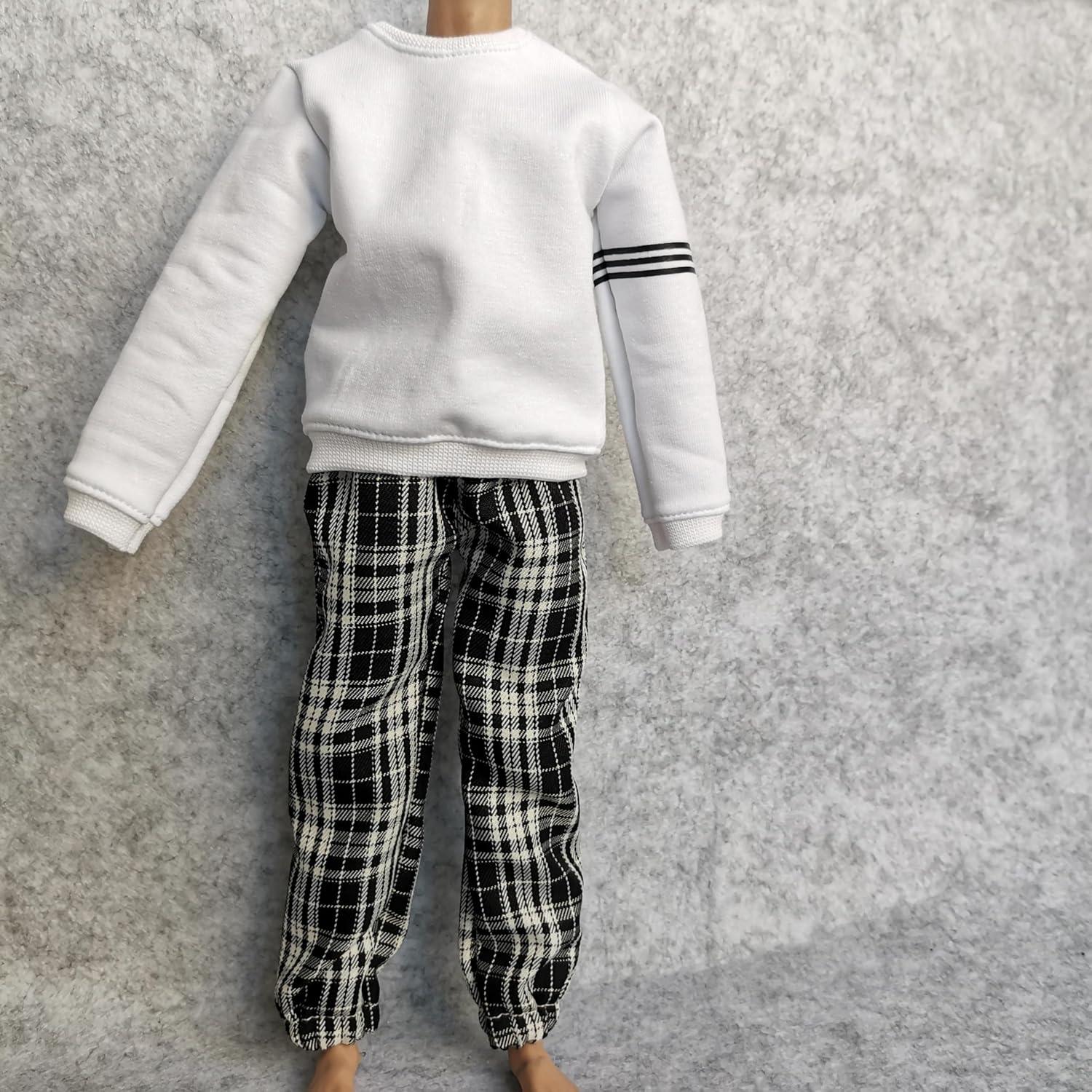 Sudadera 1/6 SSbeauty + Pantalones cuadros para figura 30 cm