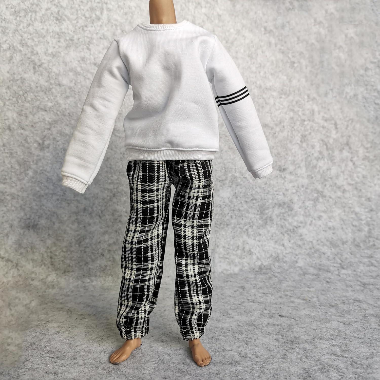 Sudadera 1/6 SSbeauty + Pantalones cuadros para figura 30 cm