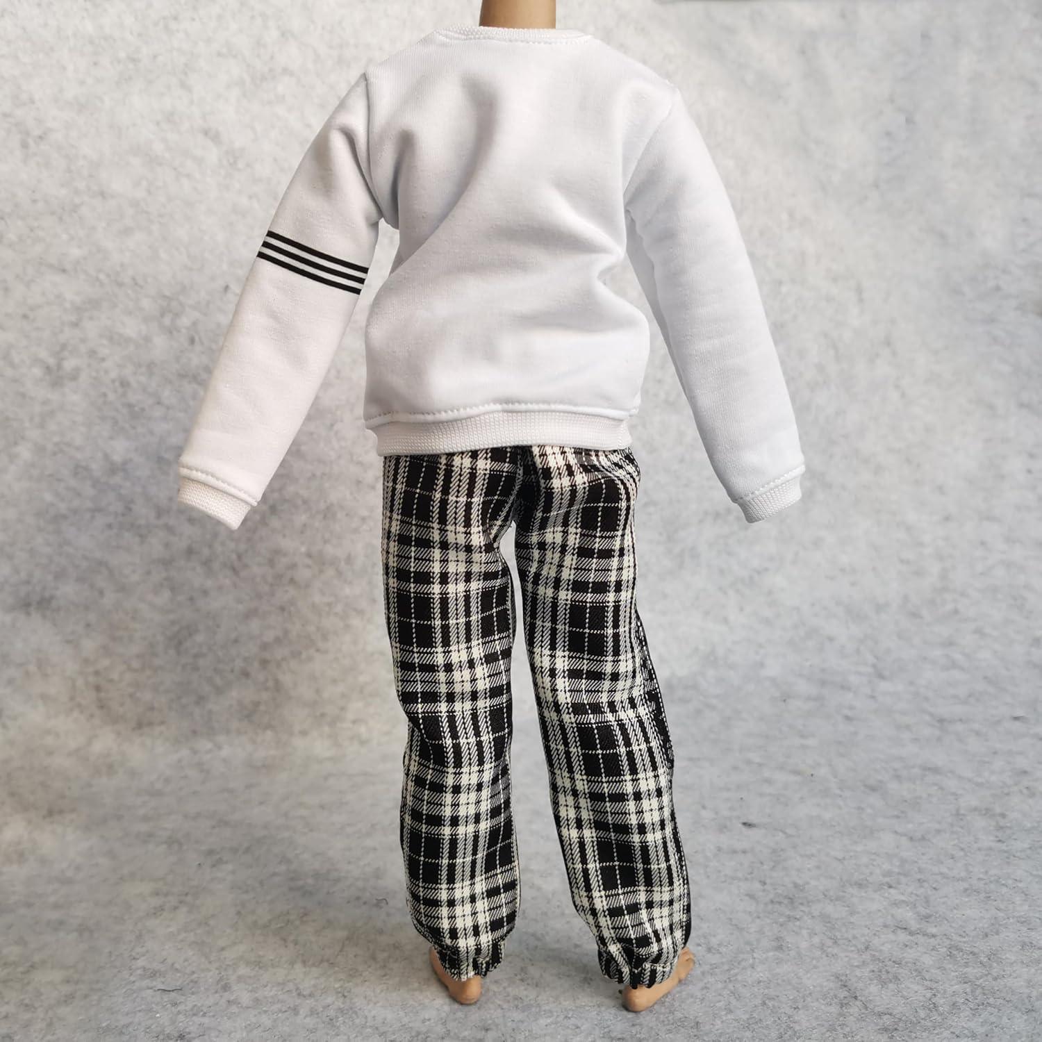 Sudadera 1/6 SSbeauty + Pantalones cuadros para figura 30 cm