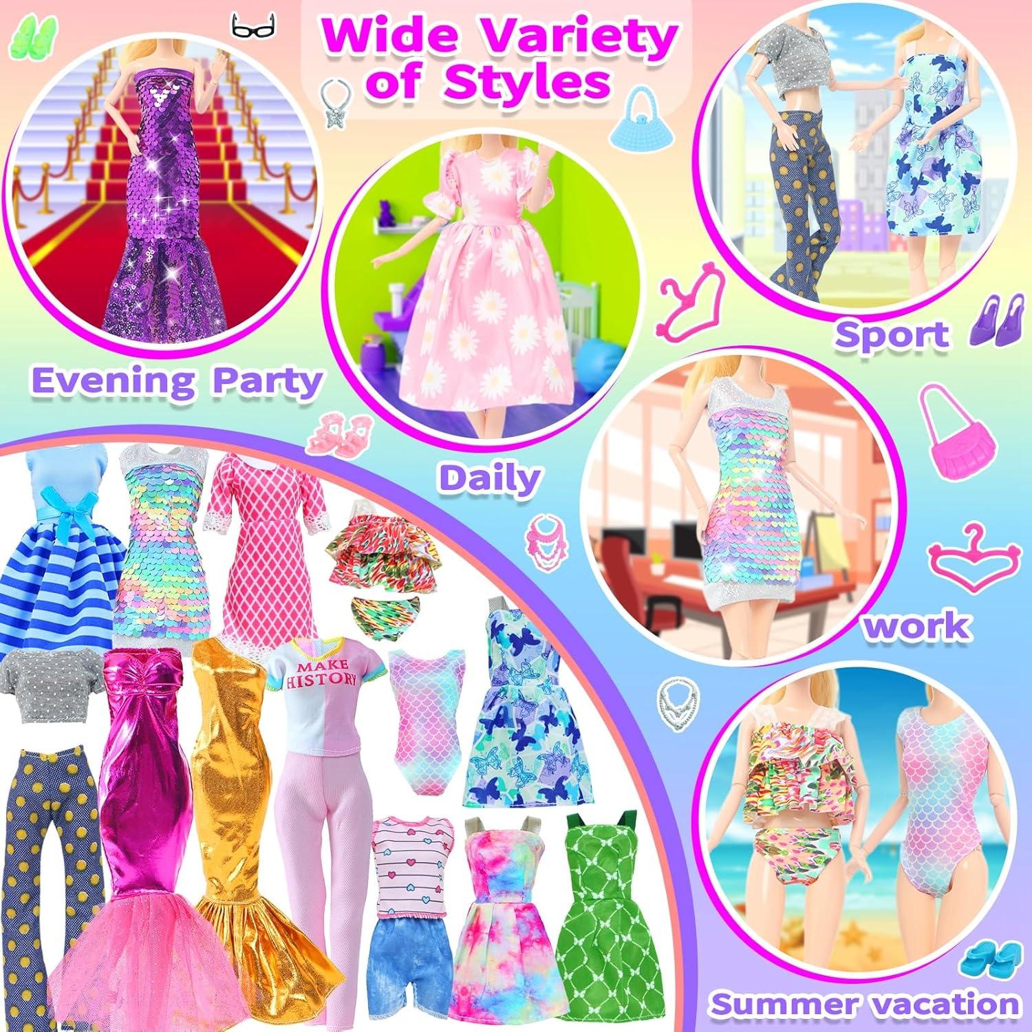 40 Piezas Ropa y Accesorios para Muñeca 11.5" BLIJOLA