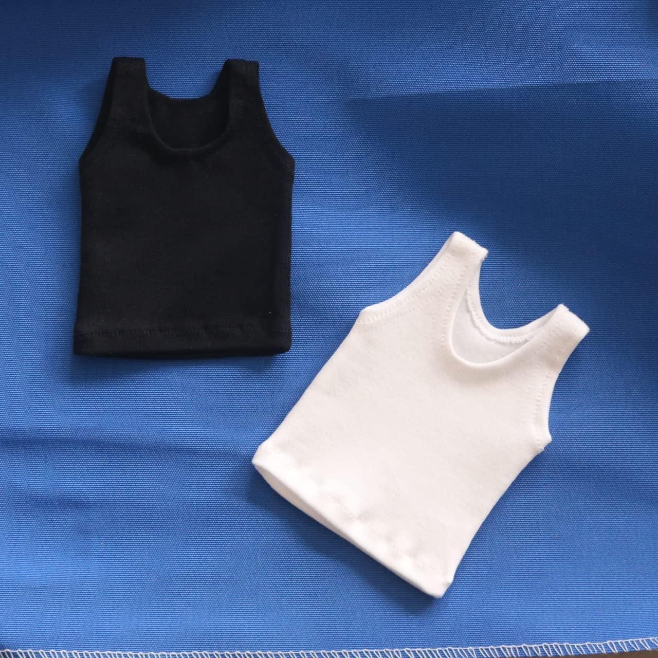 Ropa para muñeca SSbeauty M 1/6 Chaleco Negro y Blanco