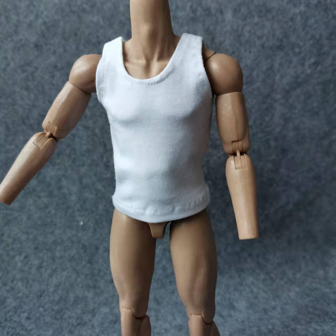 Ropa para muñeca SSbeauty M 1/6 Chaleco Negro y Blanco