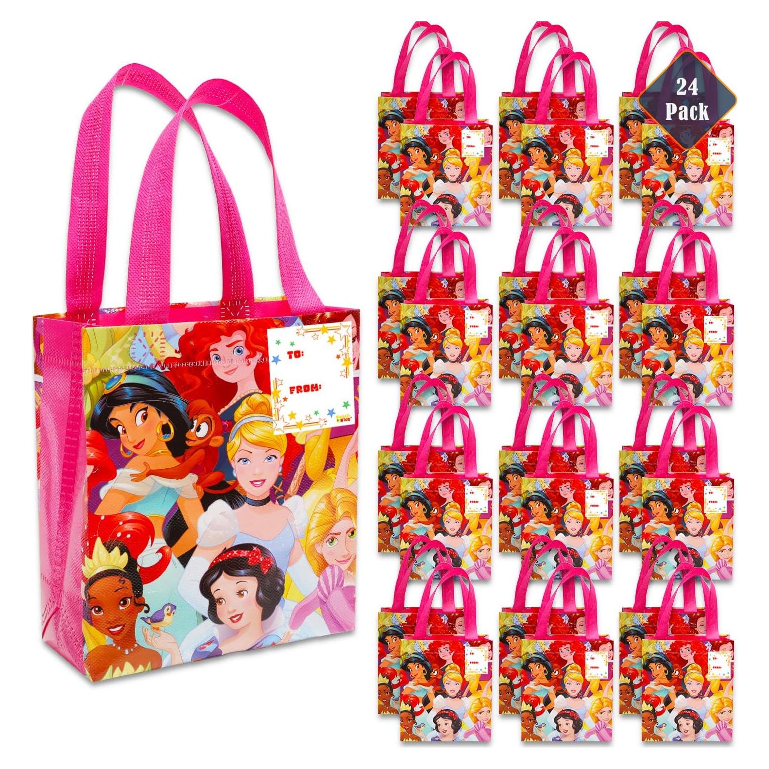 Juego de 24 Bolsas de Favor de Fiesta Princesa Disney Reutilizables