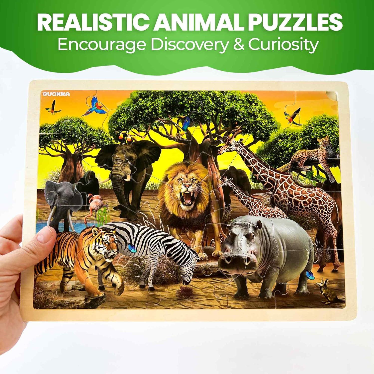 Juego de Rompecabezas de Madera QUOKKA 8 en 1 para Niños 3-6 Años