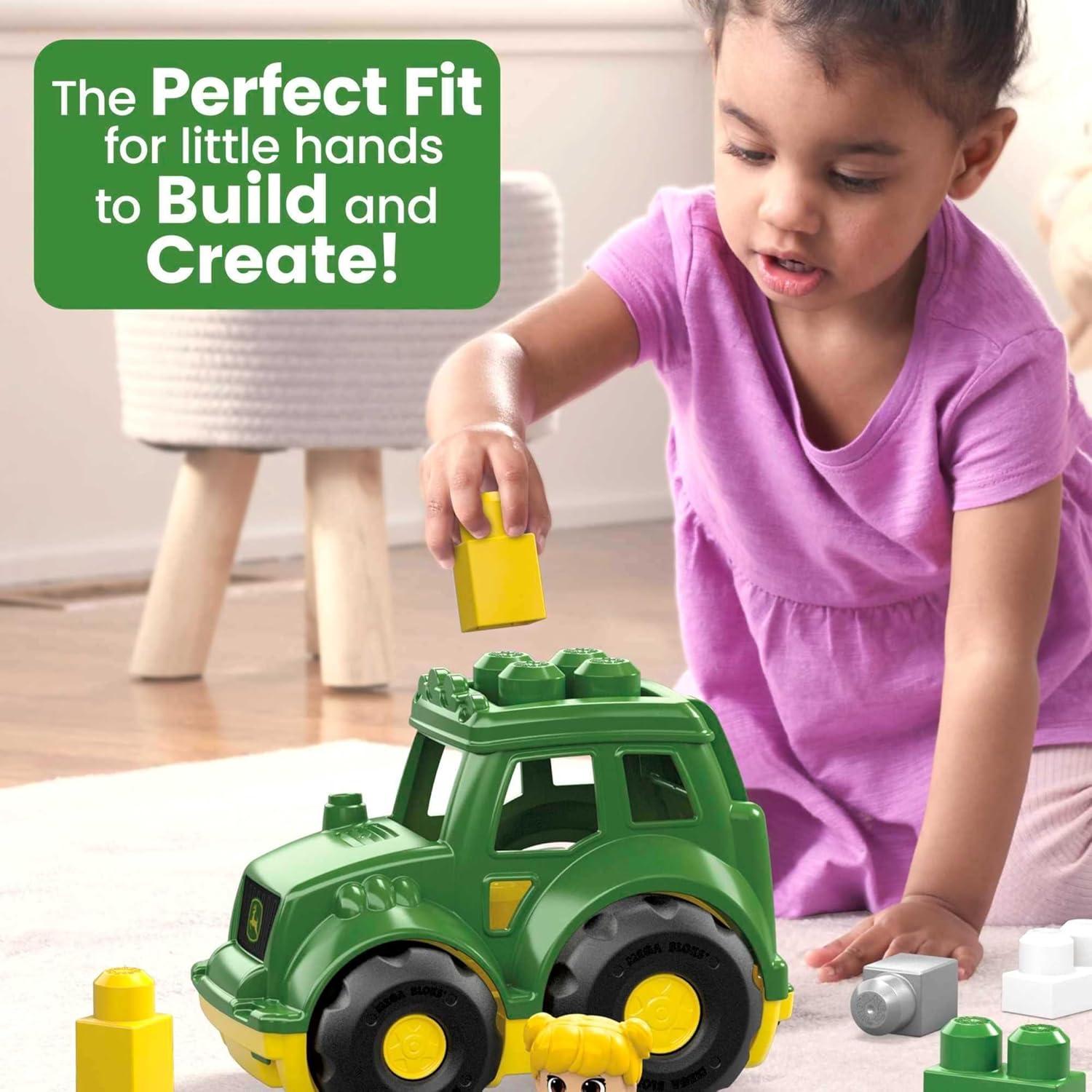 Juego de Construcción Mega Bloks John Deere Tractor 6 Piezas