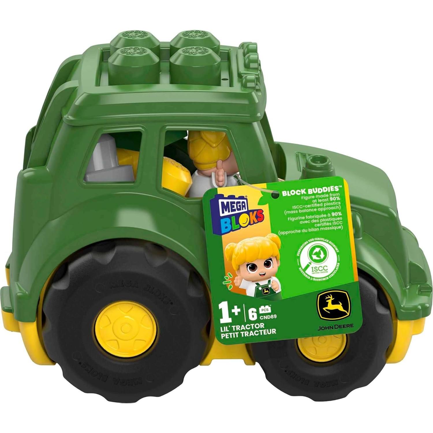 Juego de Construcción Mega Bloks John Deere Tractor 6 Piezas