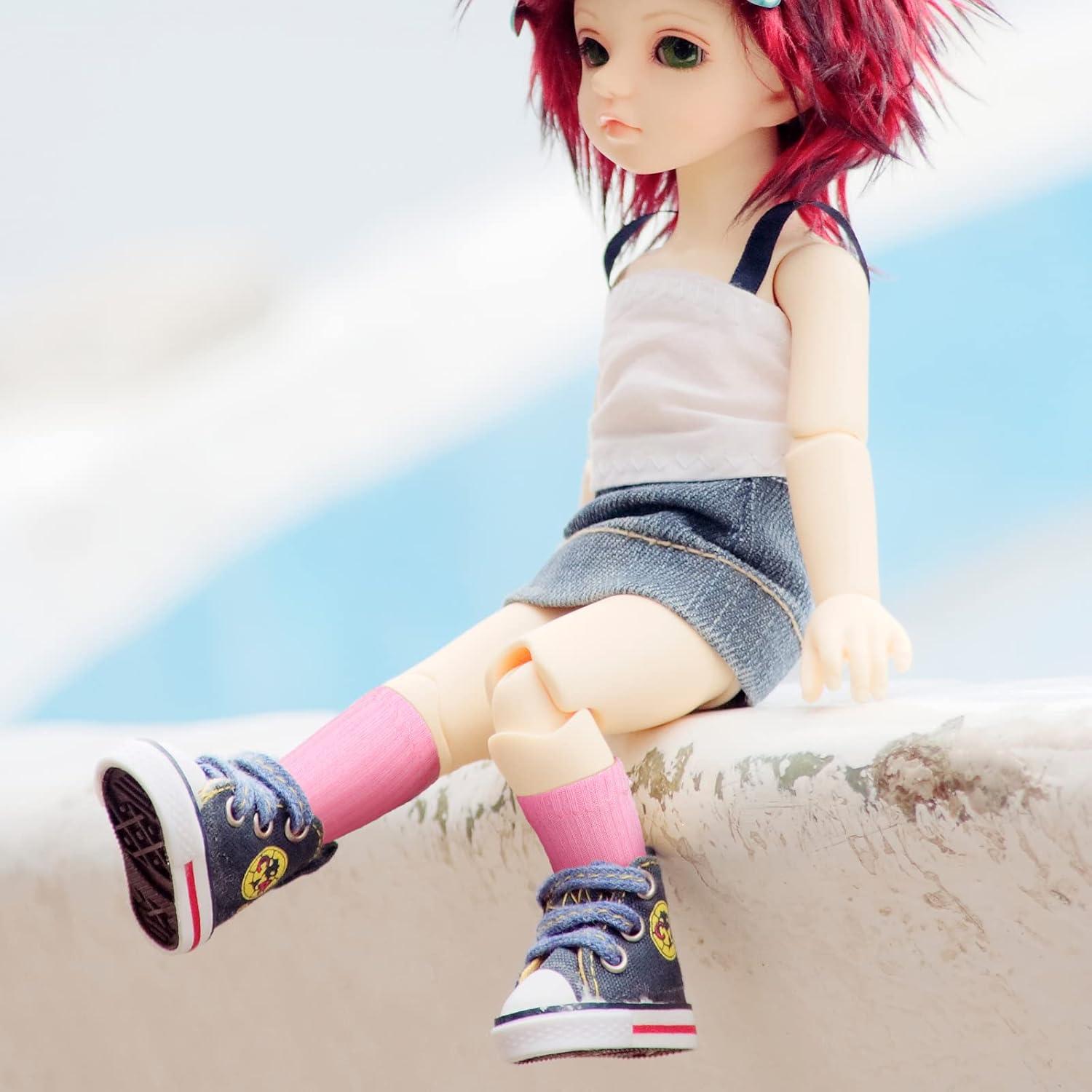 Calcetines Mini para Muñecas Sotiff - 6 Pares Coloridos