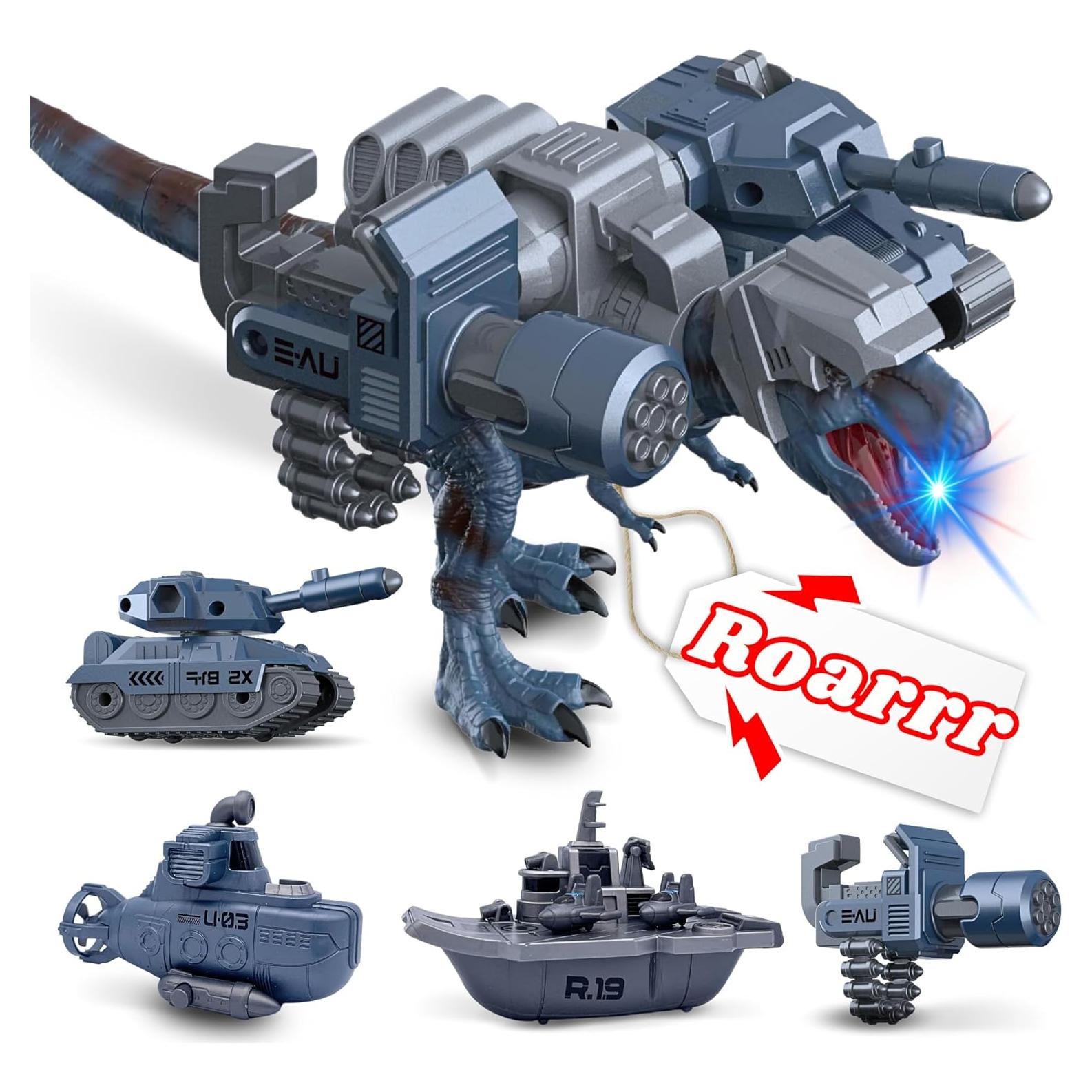 Set de Juguetes de Dinosaurio PlenPLAY T-Rex 28 cm Militar