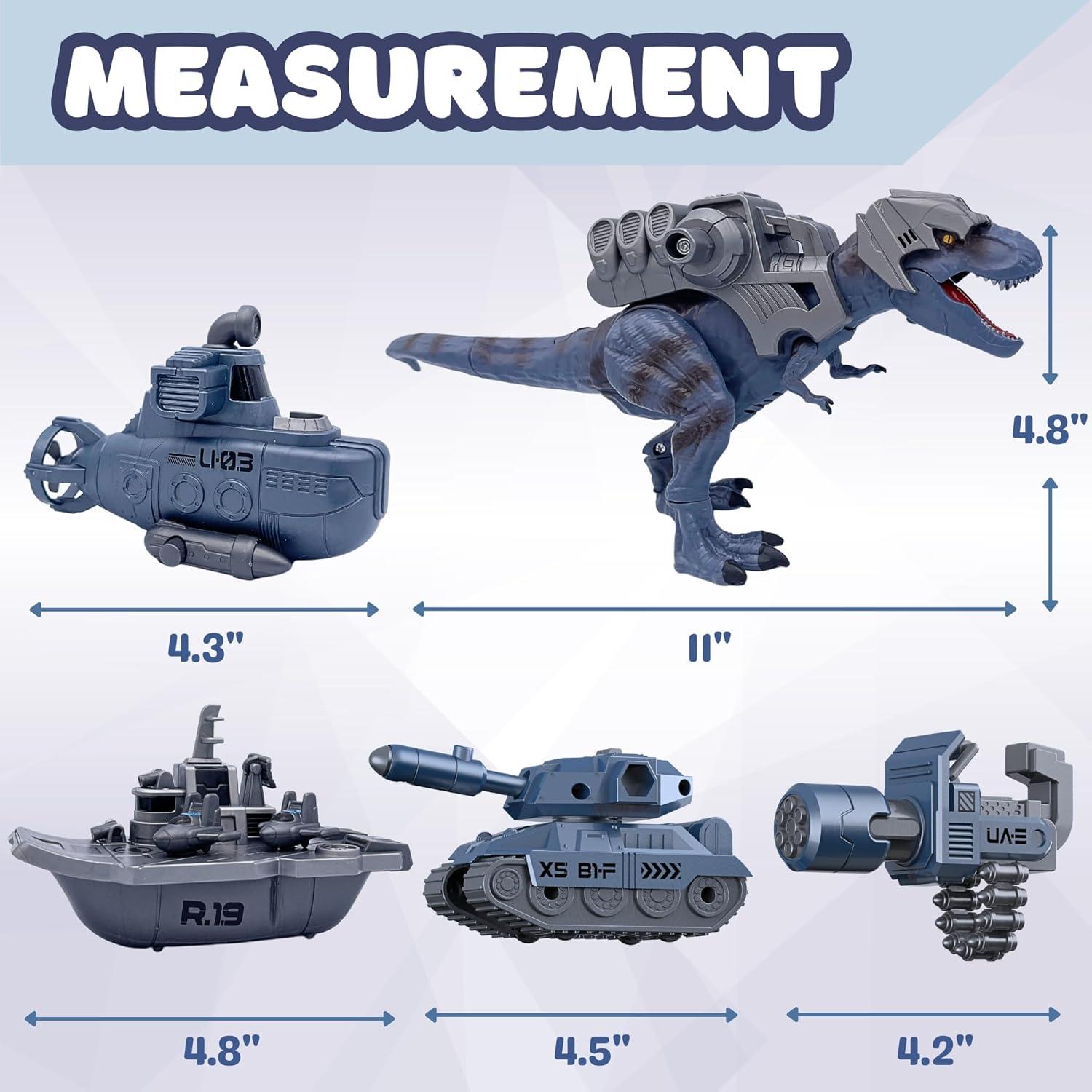Set de Juguetes de Dinosaurio PlenPLAY T-Rex 28 cm Militar