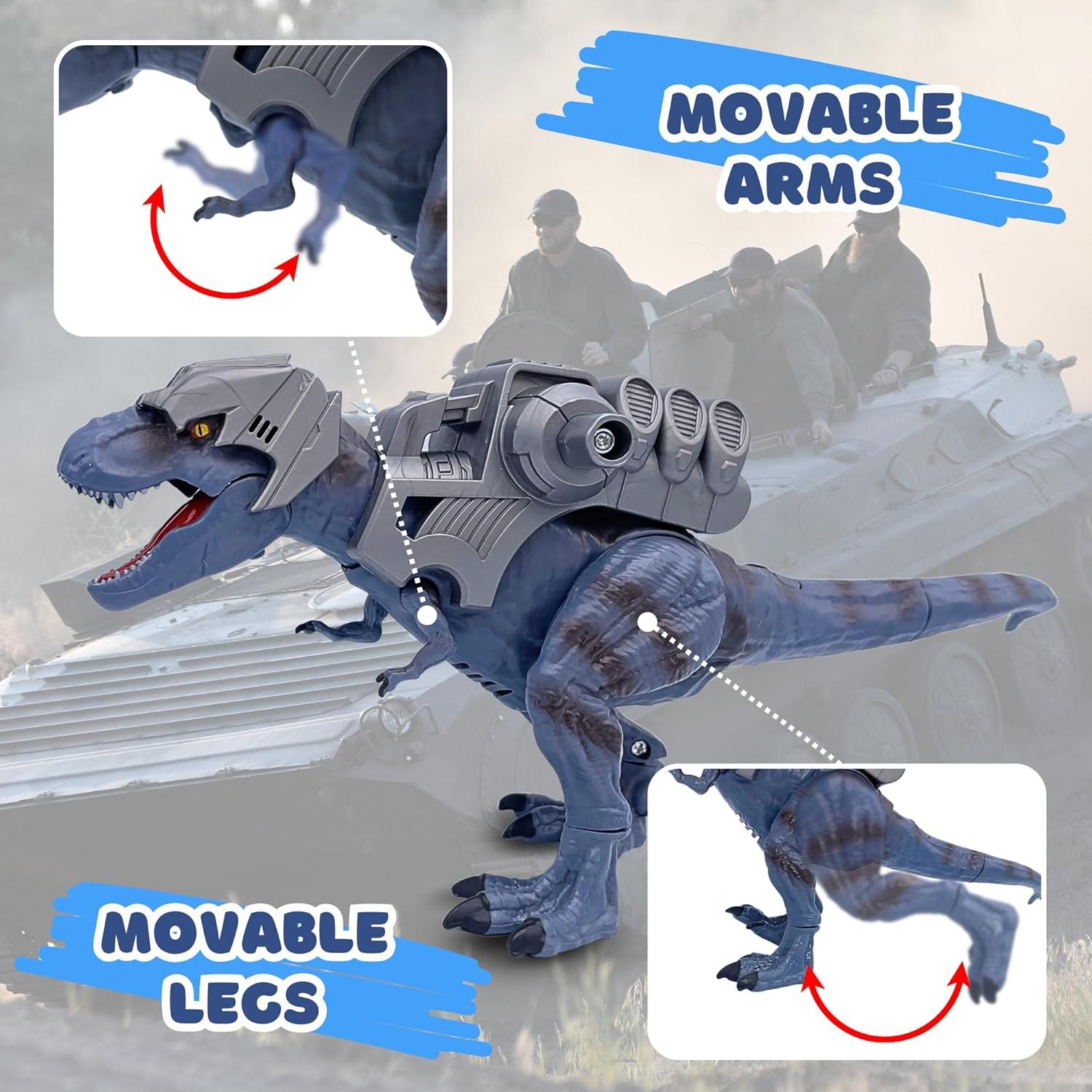 Set de Juguetes de Dinosaurio PlenPLAY T-Rex 28 cm Militar