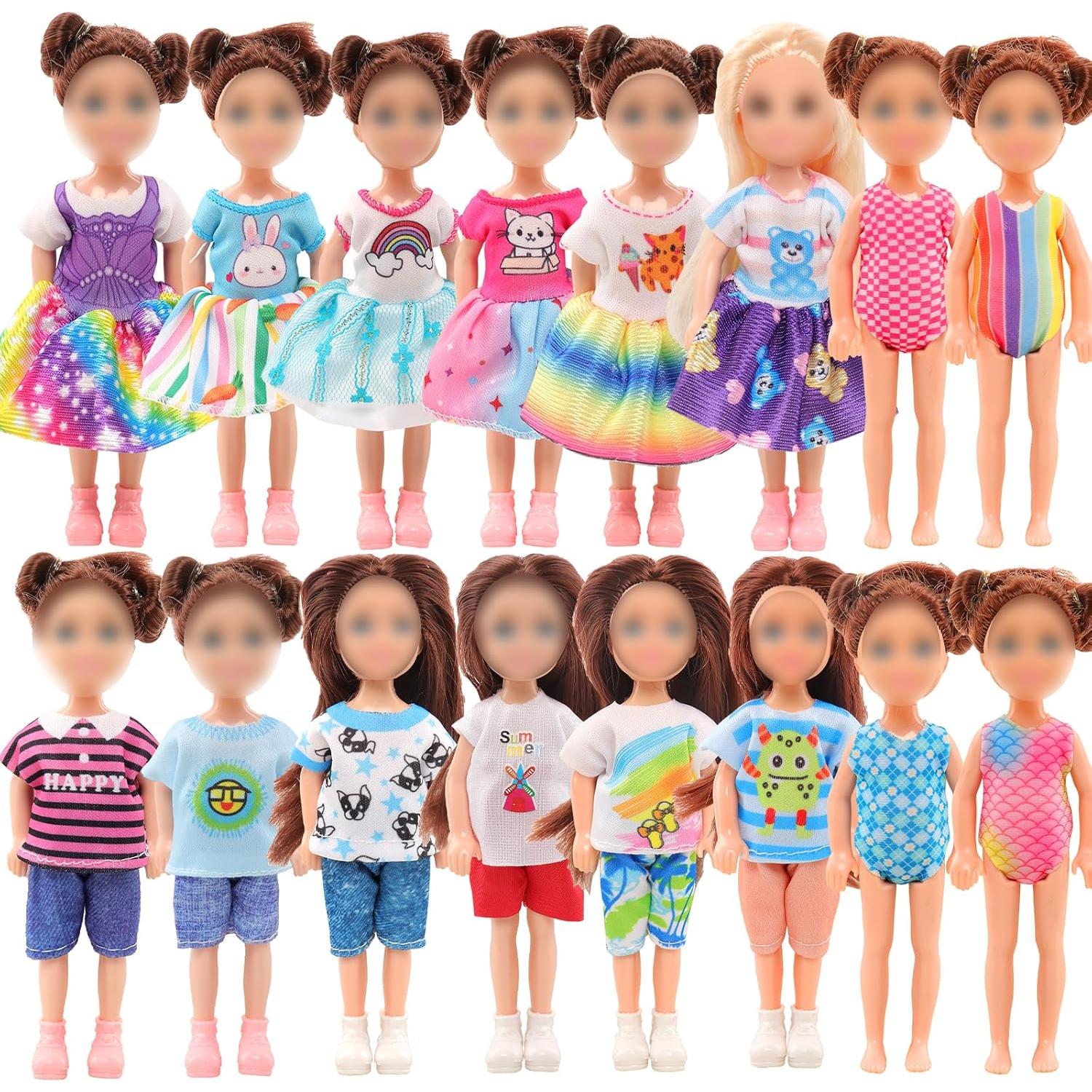 Ropa de Muñeca Miunana 24 Pcs con Cama Literas y Accesorios