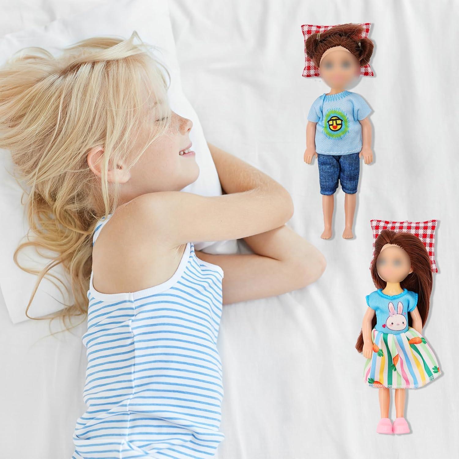 Ropa de Muñeca Miunana 24 Pcs con Cama Literas y Accesorios