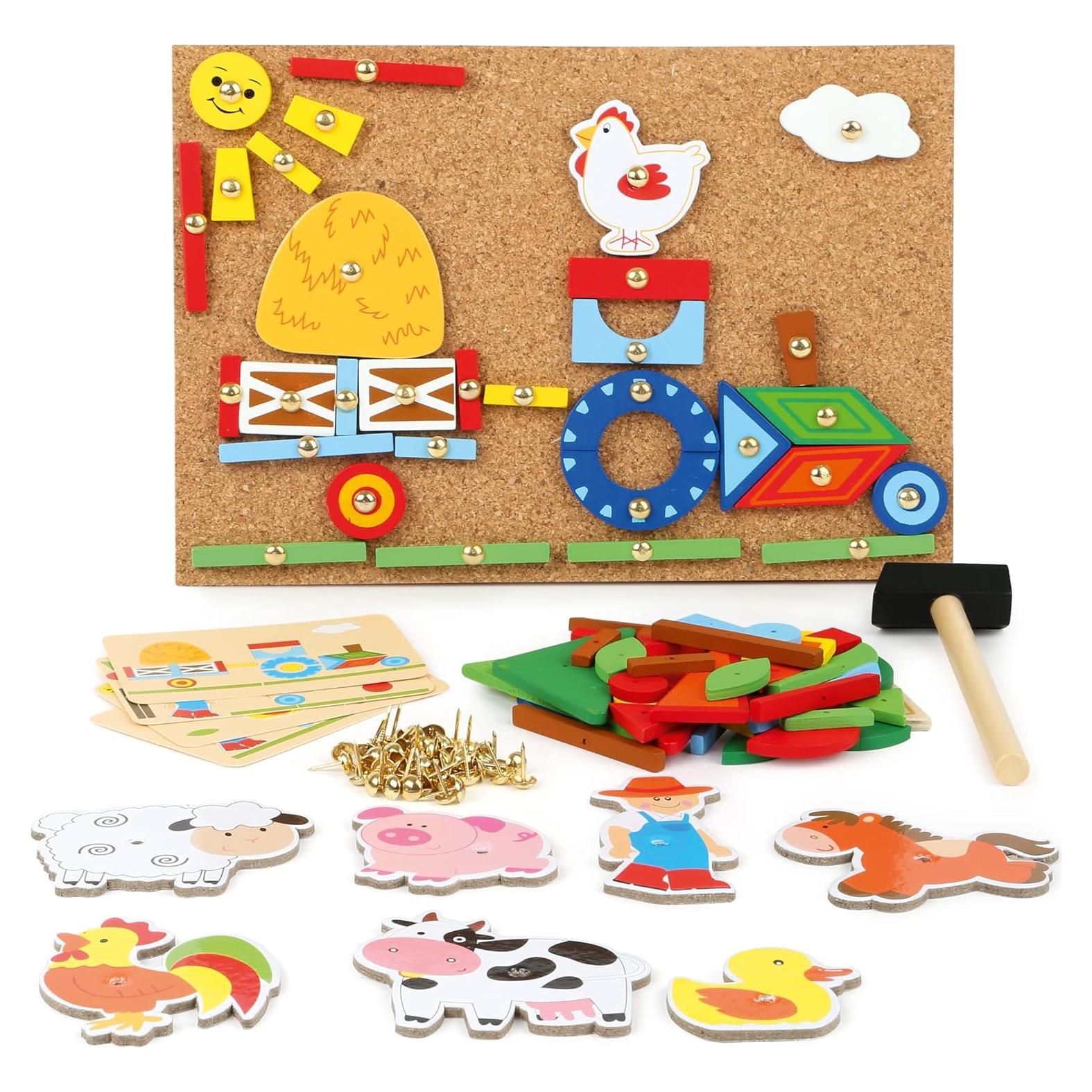 Juego de Martillo de Madera Small Foot Granja 6+ Años