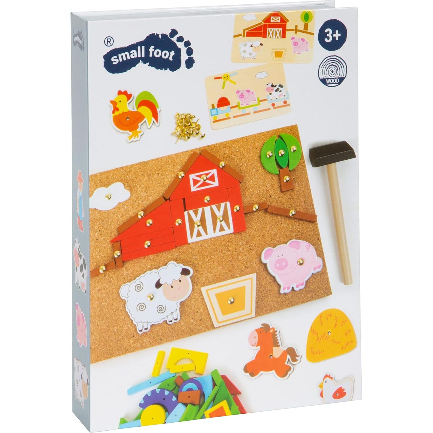 Juego de Martillo de Madera Small Foot Granja 6+ Años