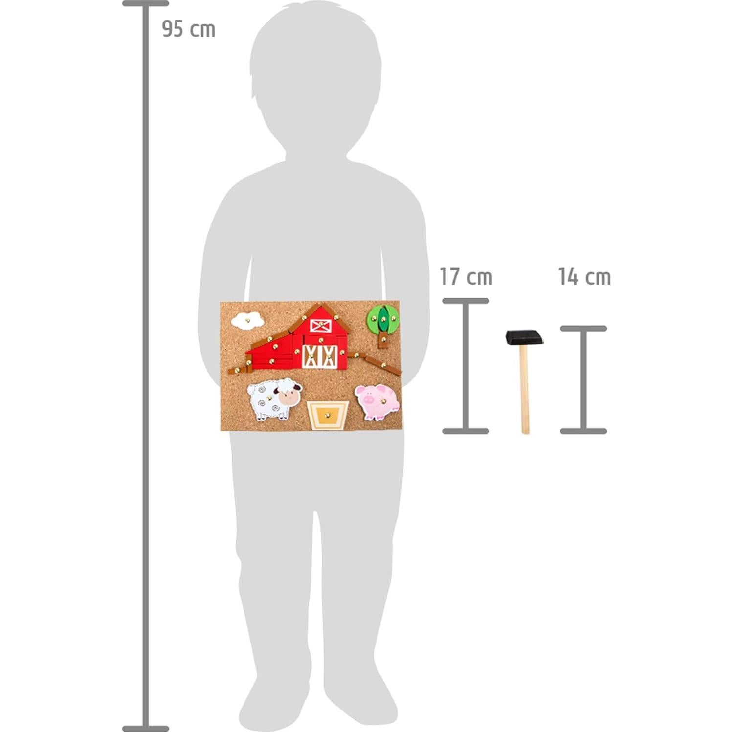 Juego de Martillo de Madera Small Foot Granja 6+ Años