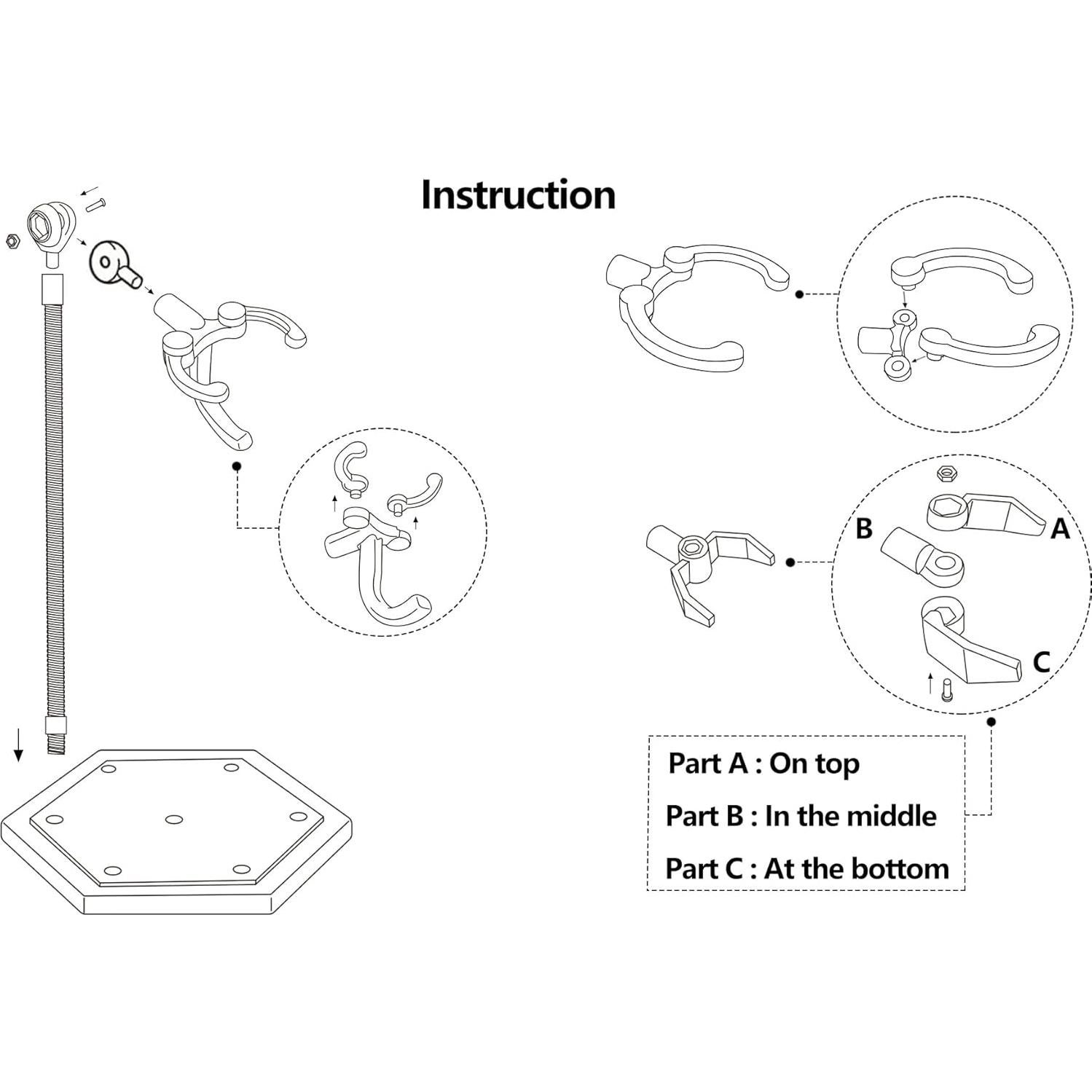 Soporte para Figuras de Acción Transparentes YF068 - Paquete de 3