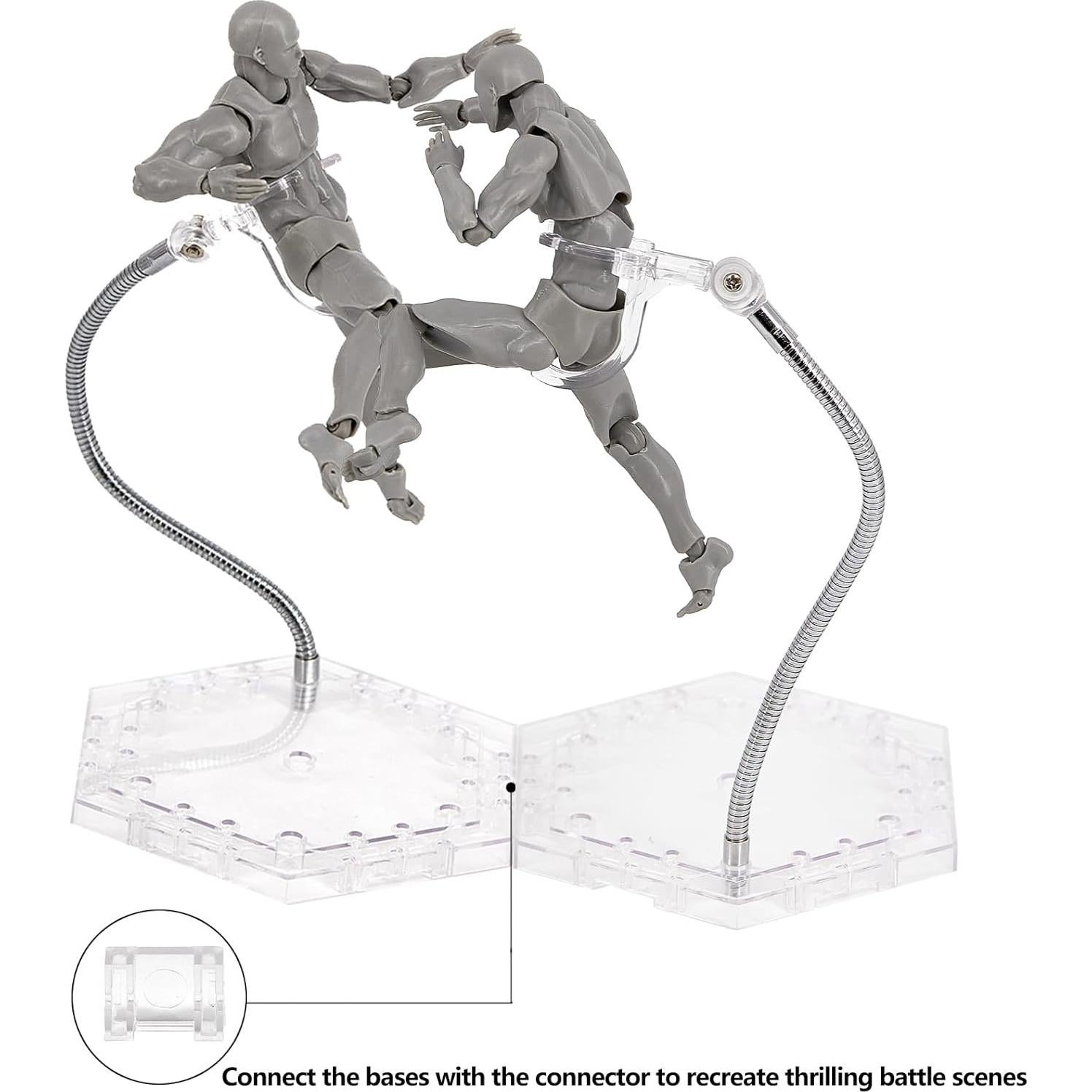 Soporte para Figuras de Acción Transparentes YF068 - Paquete de 3