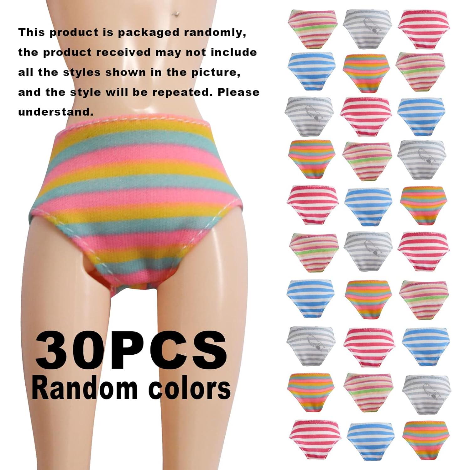 Ropa Interior Colorida para Muñecas 11.5-12" - 30 Piezas