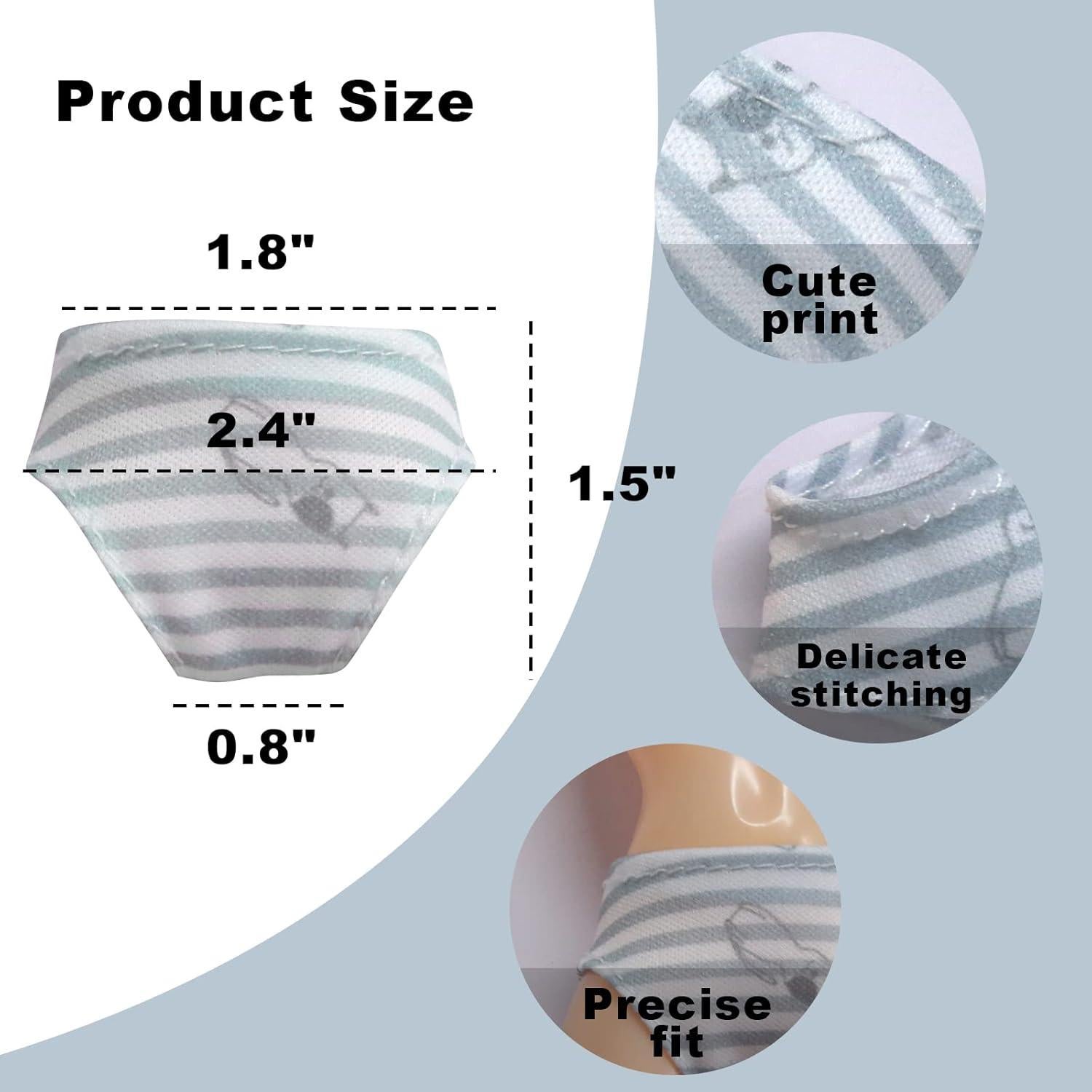 Ropa Interior Colorida para Muñecas 11.5-12" - 30 Piezas