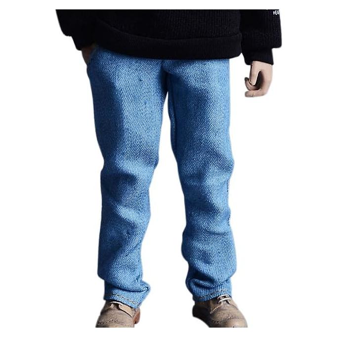 Pantalones de Jeans Denim Meetoget 1/12 para Muñeco Azul