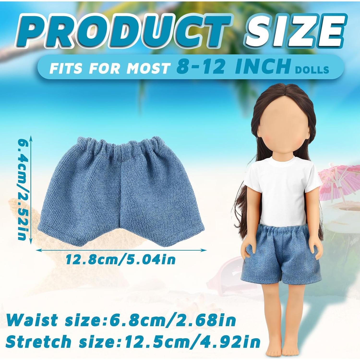 Bencailor 6 Pcs Pantalones Cortos para Muñecas 20-30 cm