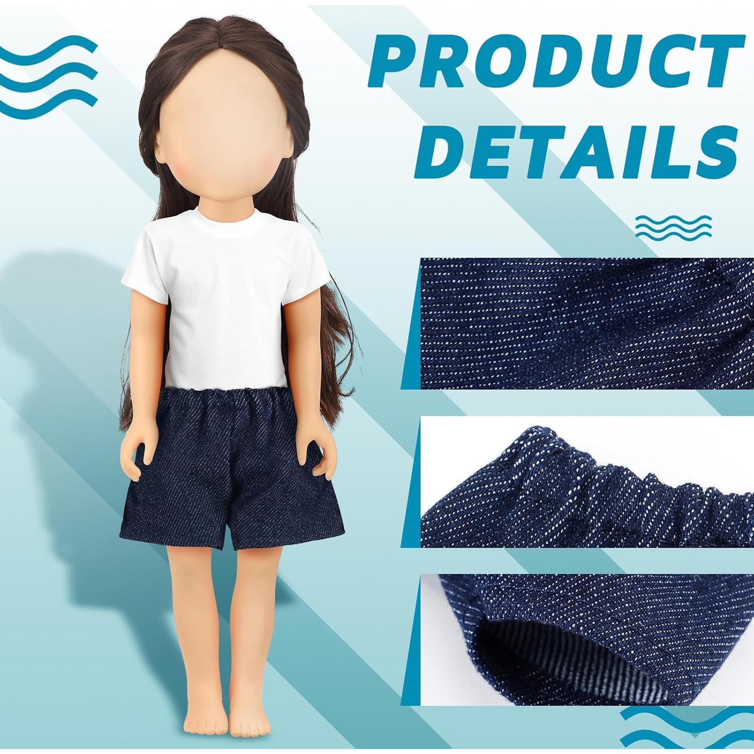 Bencailor 6 Pcs Pantalones Cortos para Muñecas 20-30 cm