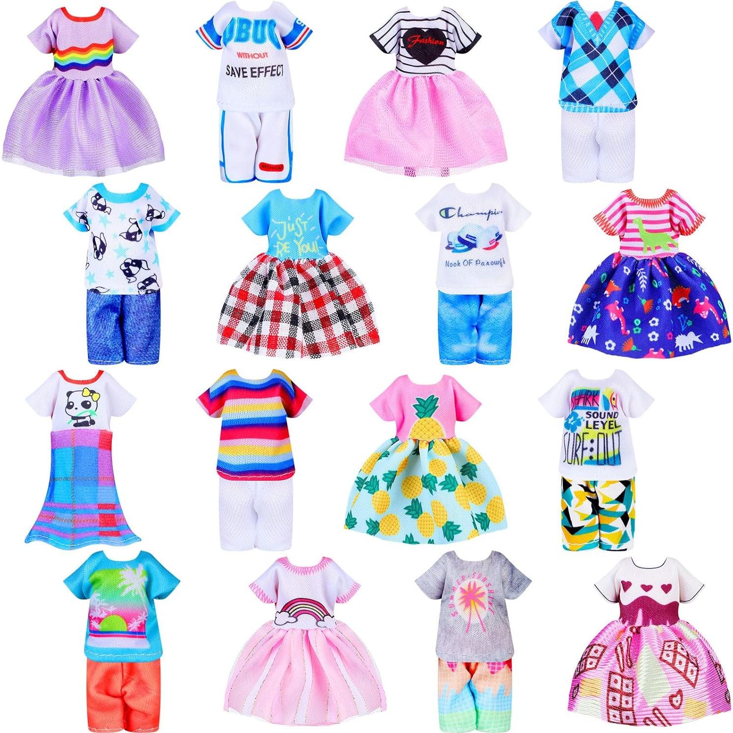 16 Piezas Ropa de Muñeca Hungdao 15 cm Accesorios Coloridos