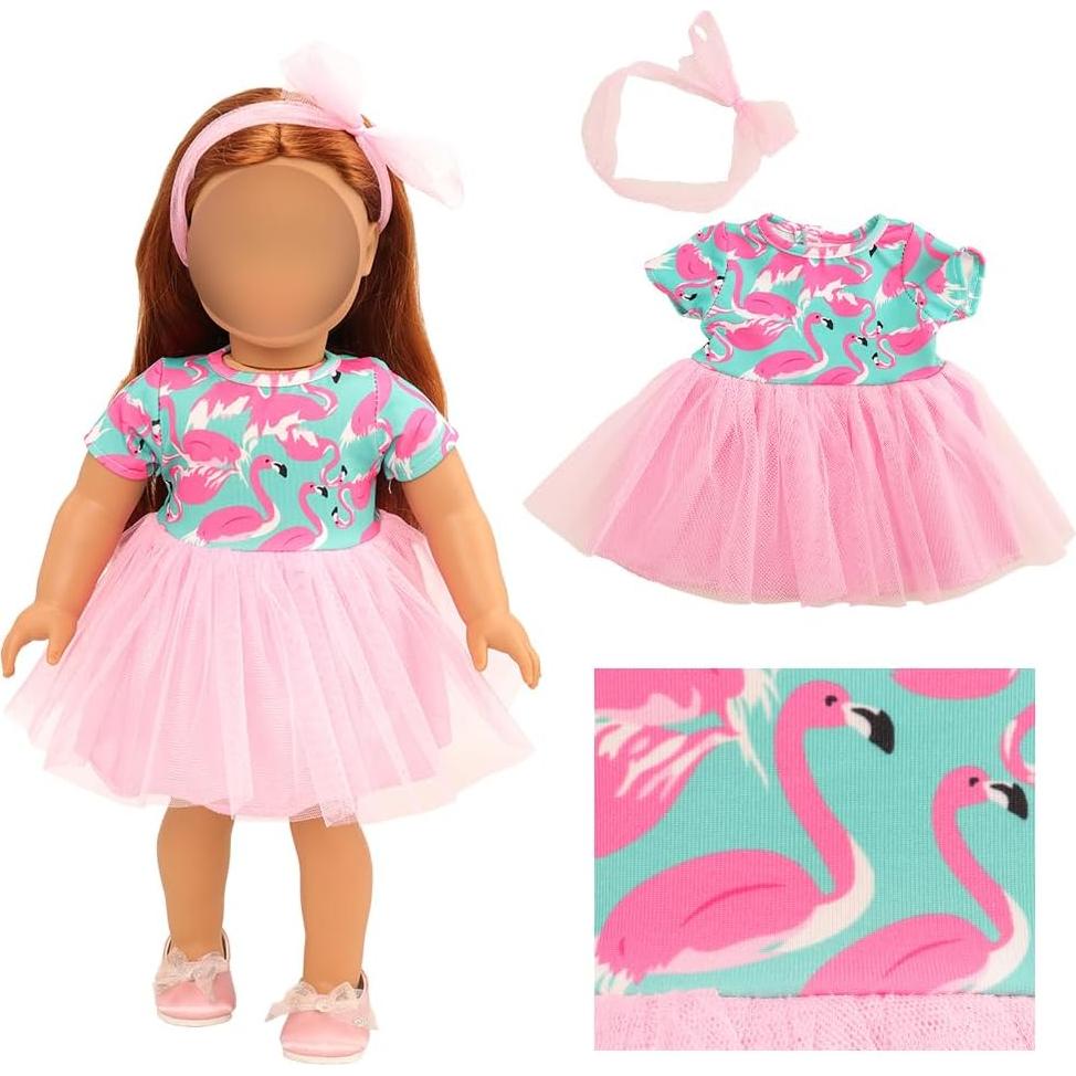 BARWA Ropa para Muñecas 45-46 cm 5 Conjuntos y Zapatos