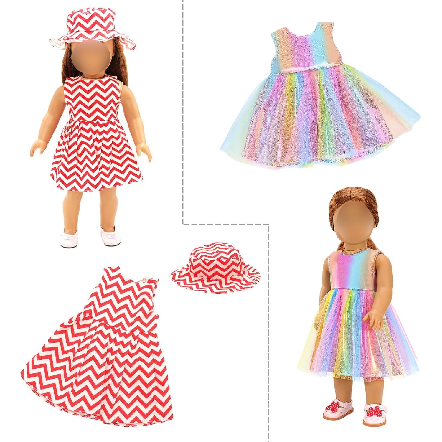 BARWA Ropa para Muñecas 45-46 cm 5 Conjuntos y Zapatos